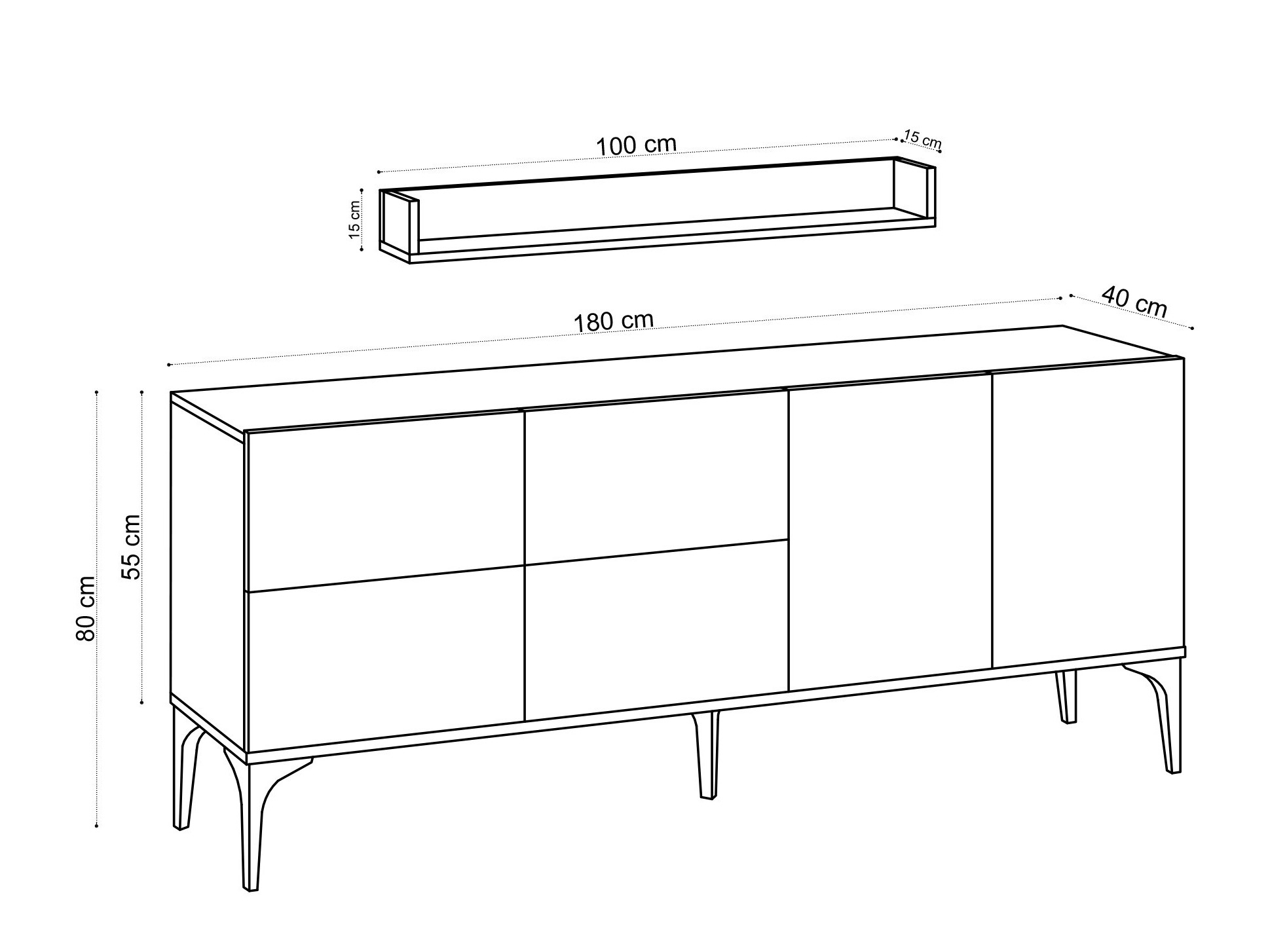 Omarica Vestesu 140 (Svetla Travertine)