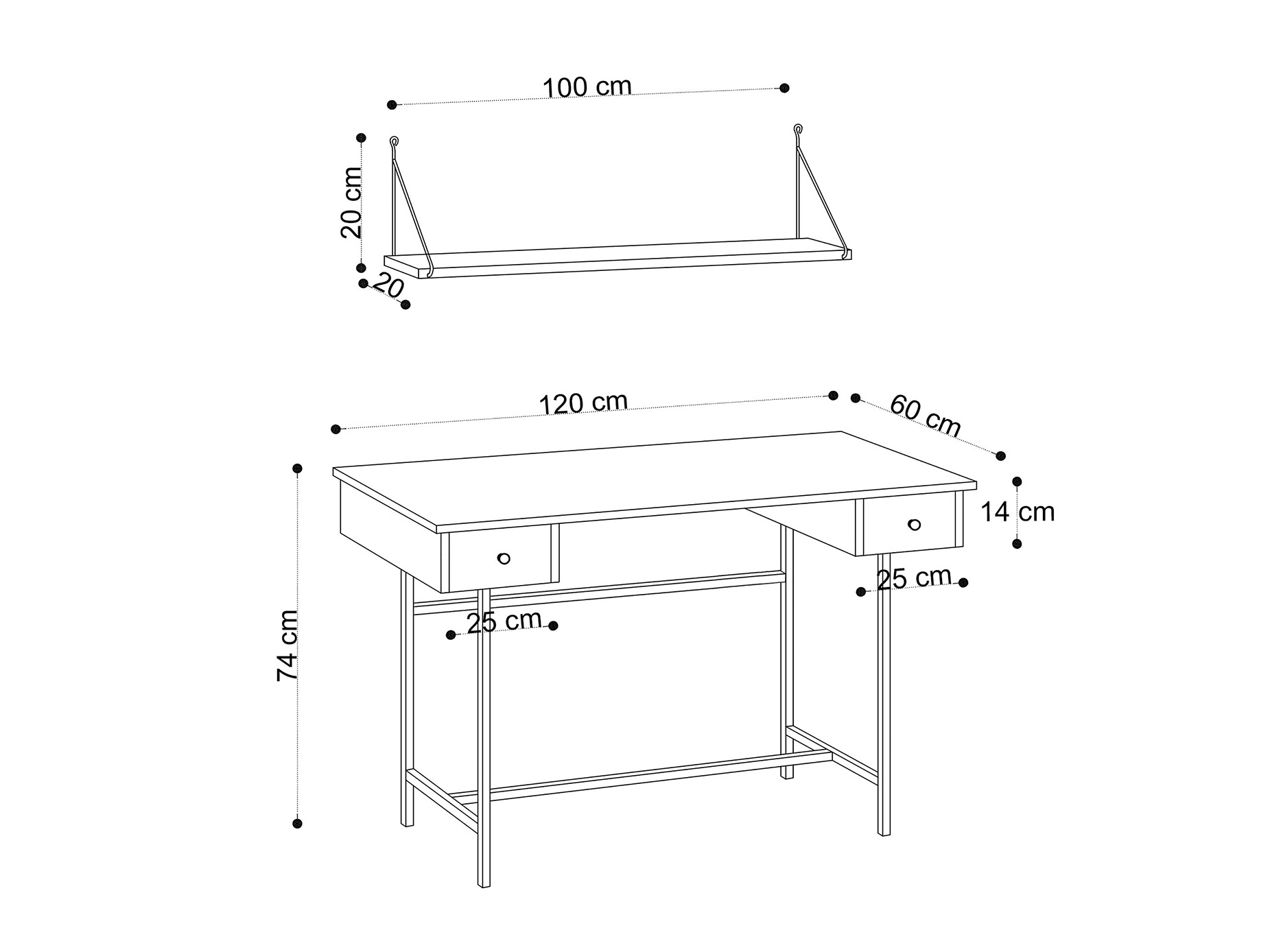 Pisalna miza Vestesu 136