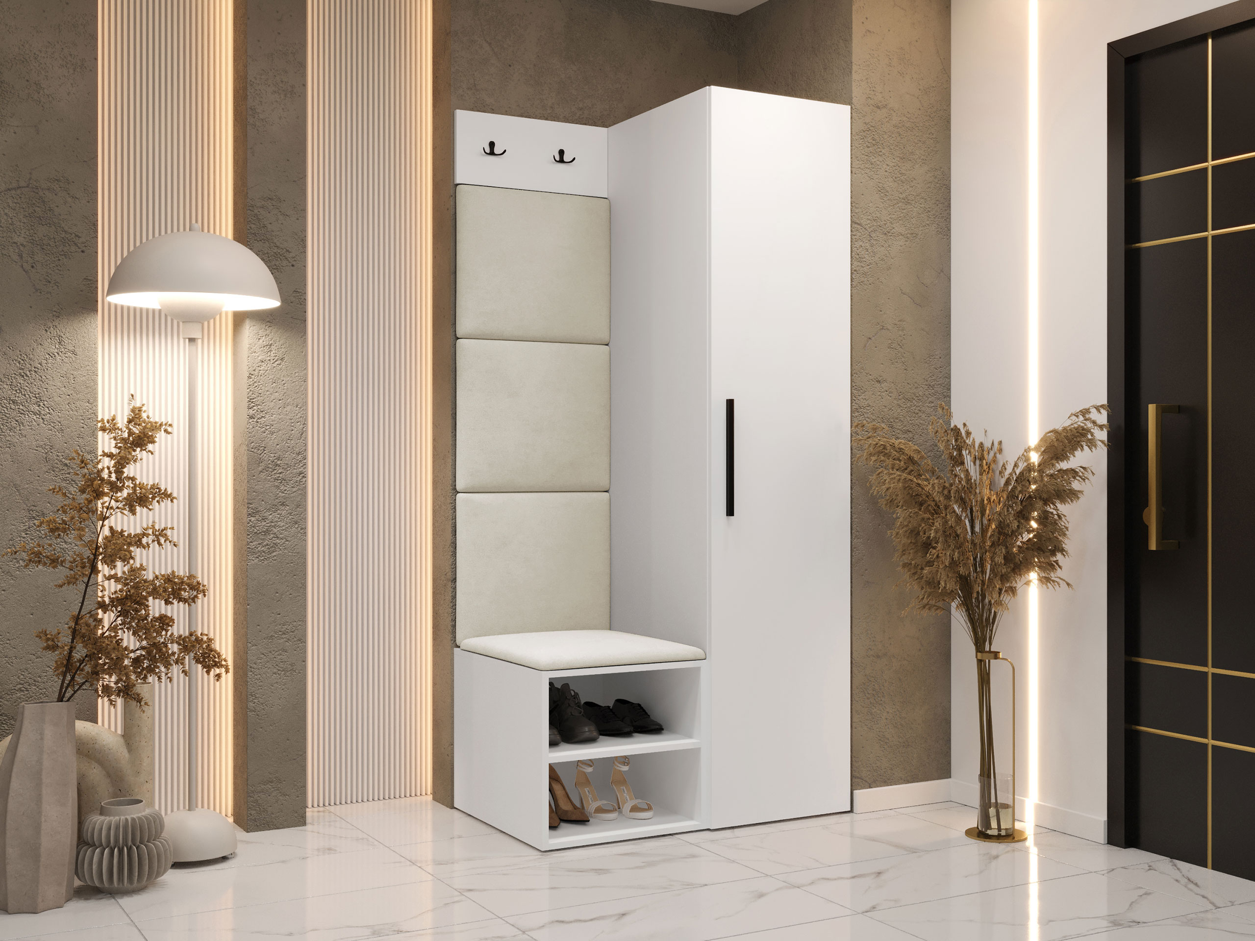 Komplet za predsobo Hartford 524 (Bela)