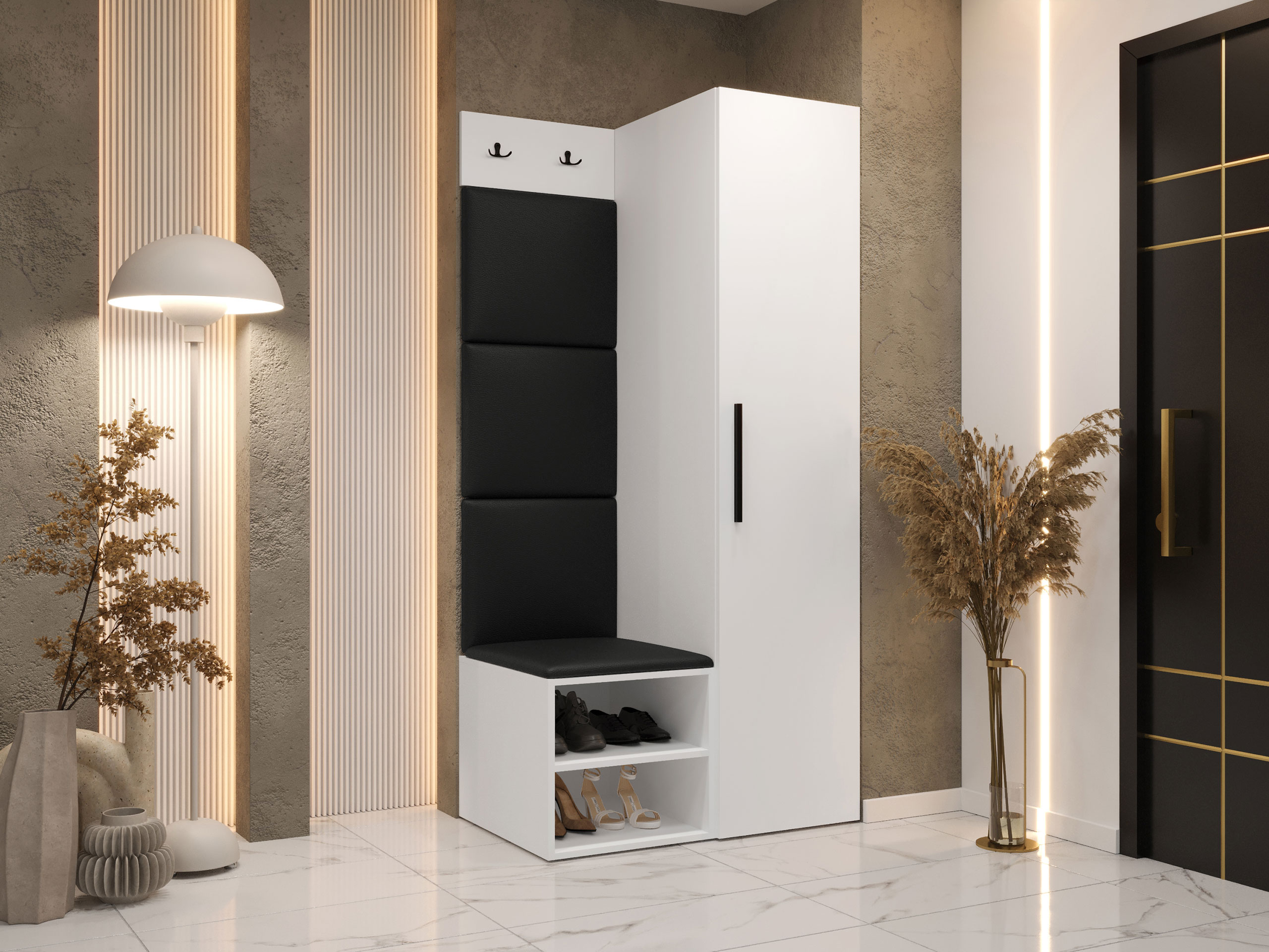 Komplet za predsobo Hartford 524 (Bela)