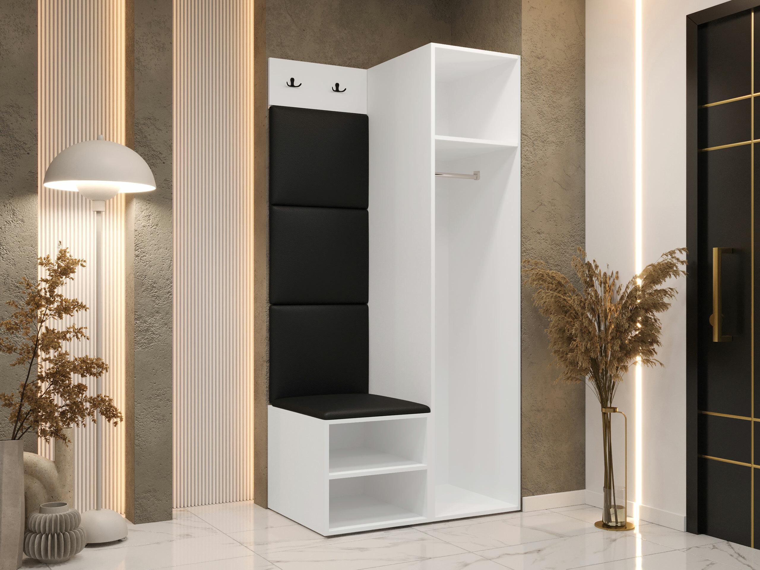 Komplet za predsobo Hartford 524 (Bela)