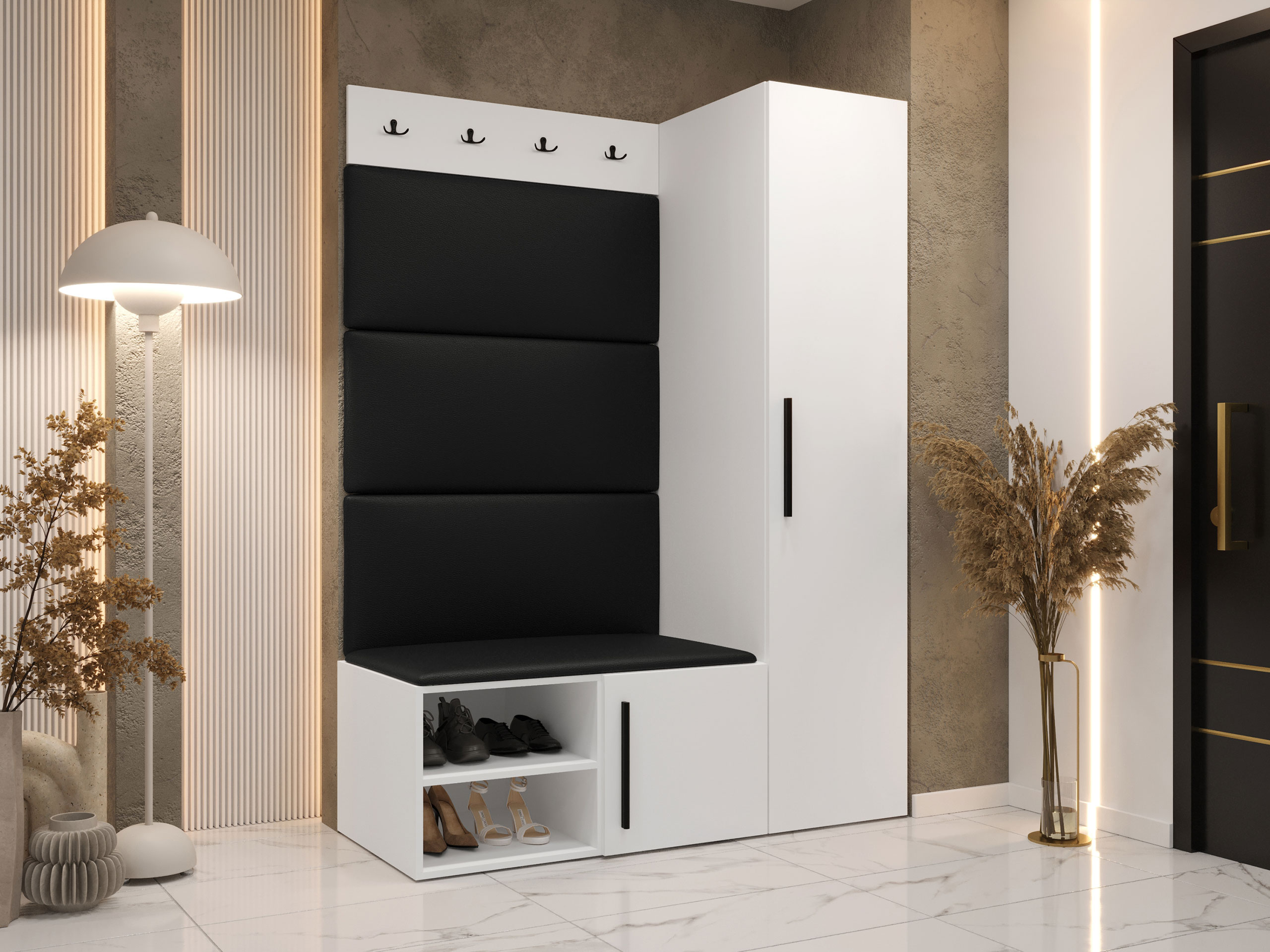 Komplet za predsobo Hartford 525 (Bela)