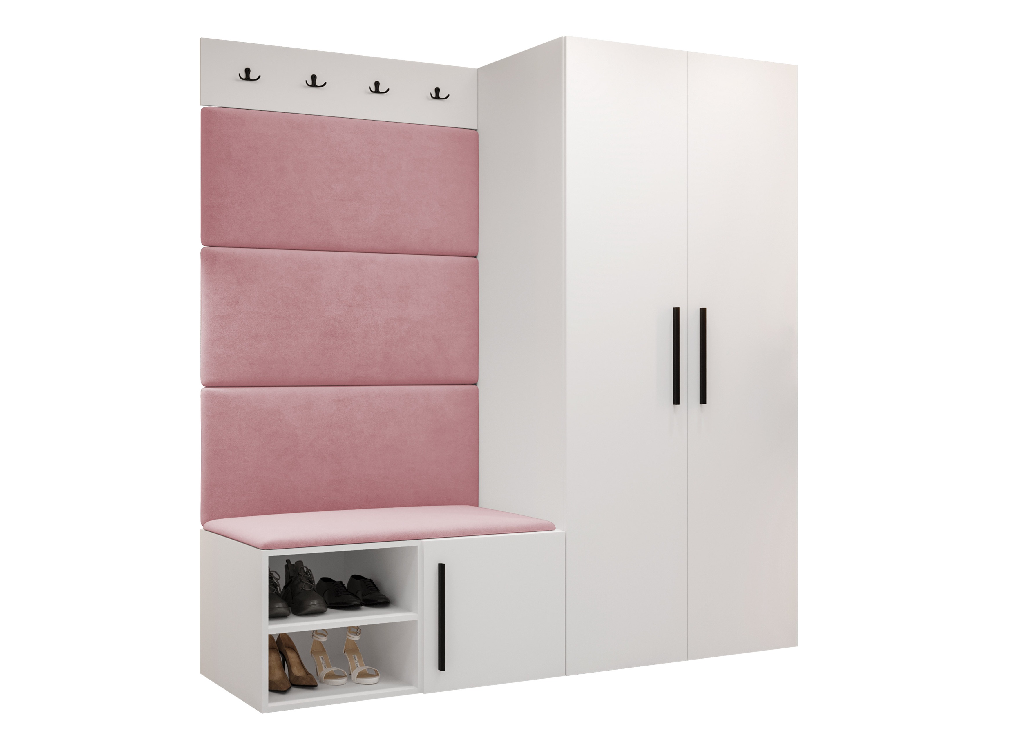 Komplet za predsobo Hartford 526 (Bela)