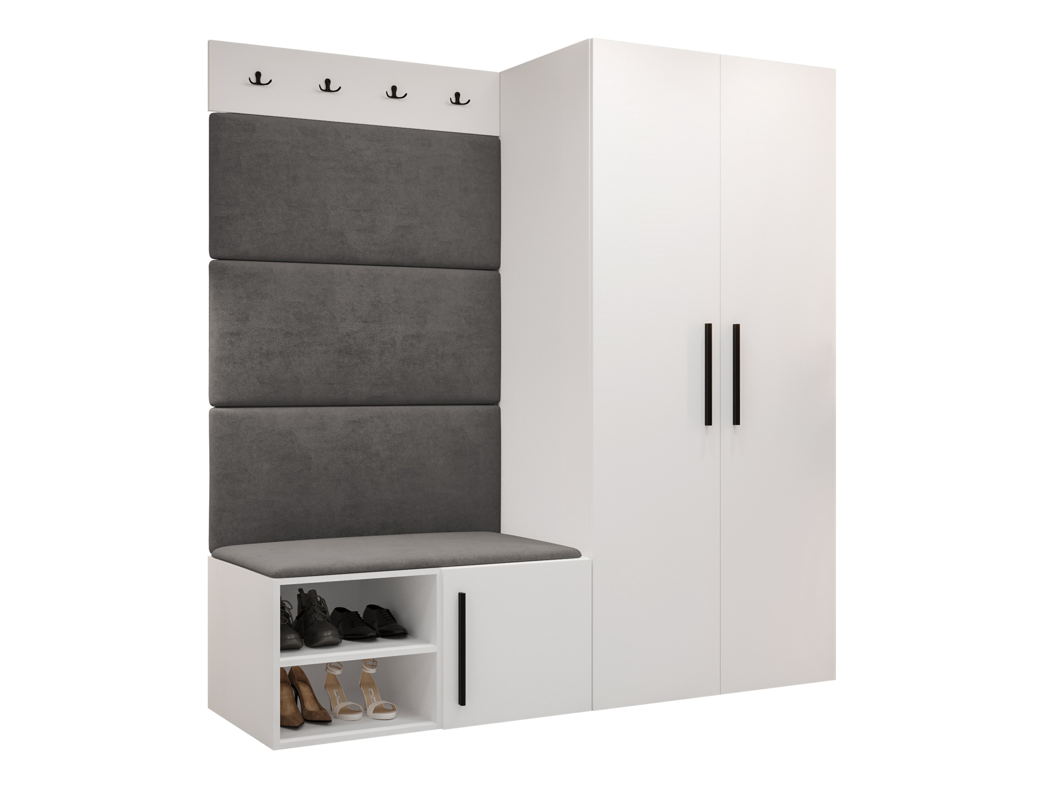 Komplet za predsobo Hartford 526 (Bela)