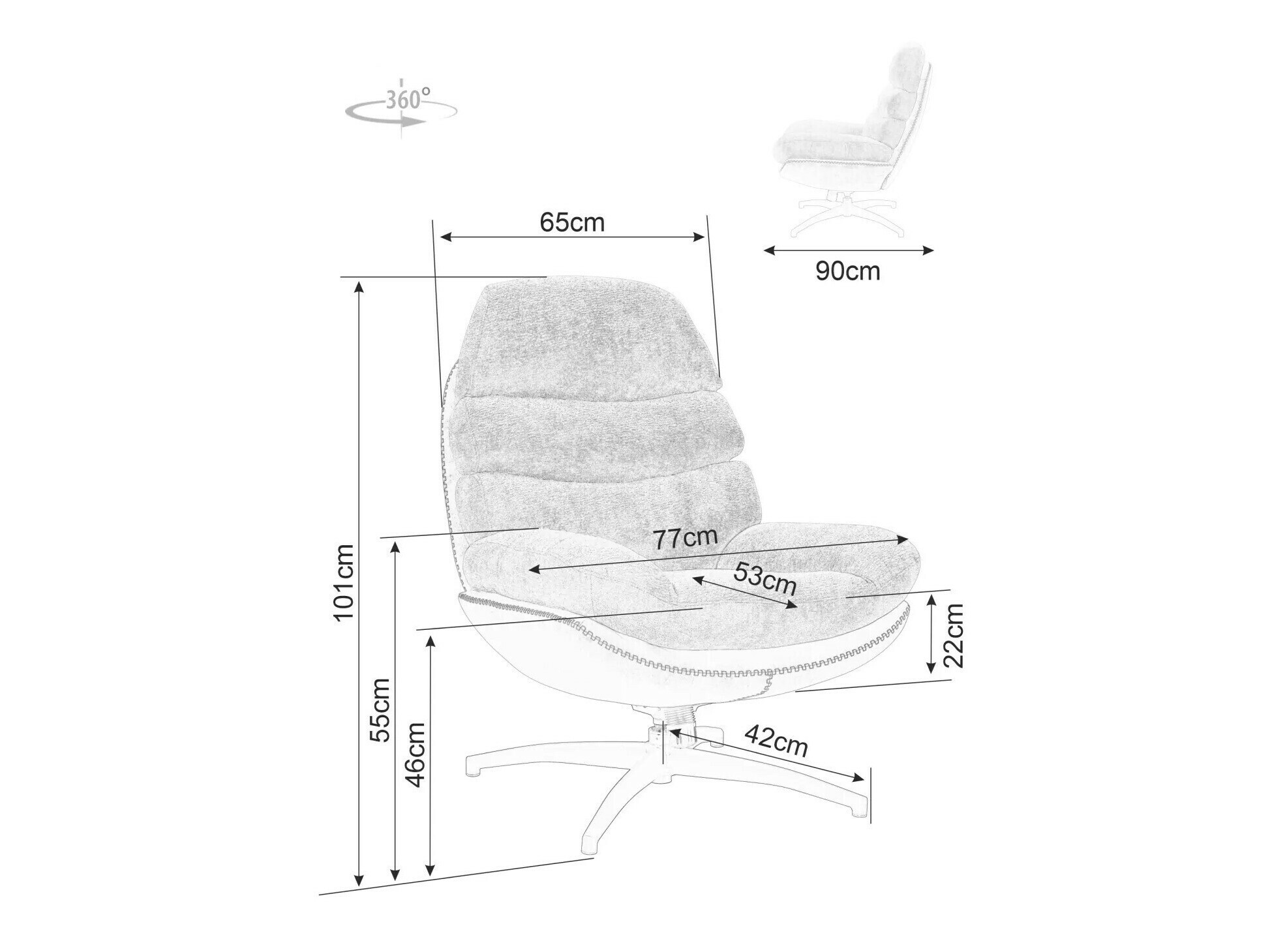 Fotelj Detroit 509 (Svetlo bež)