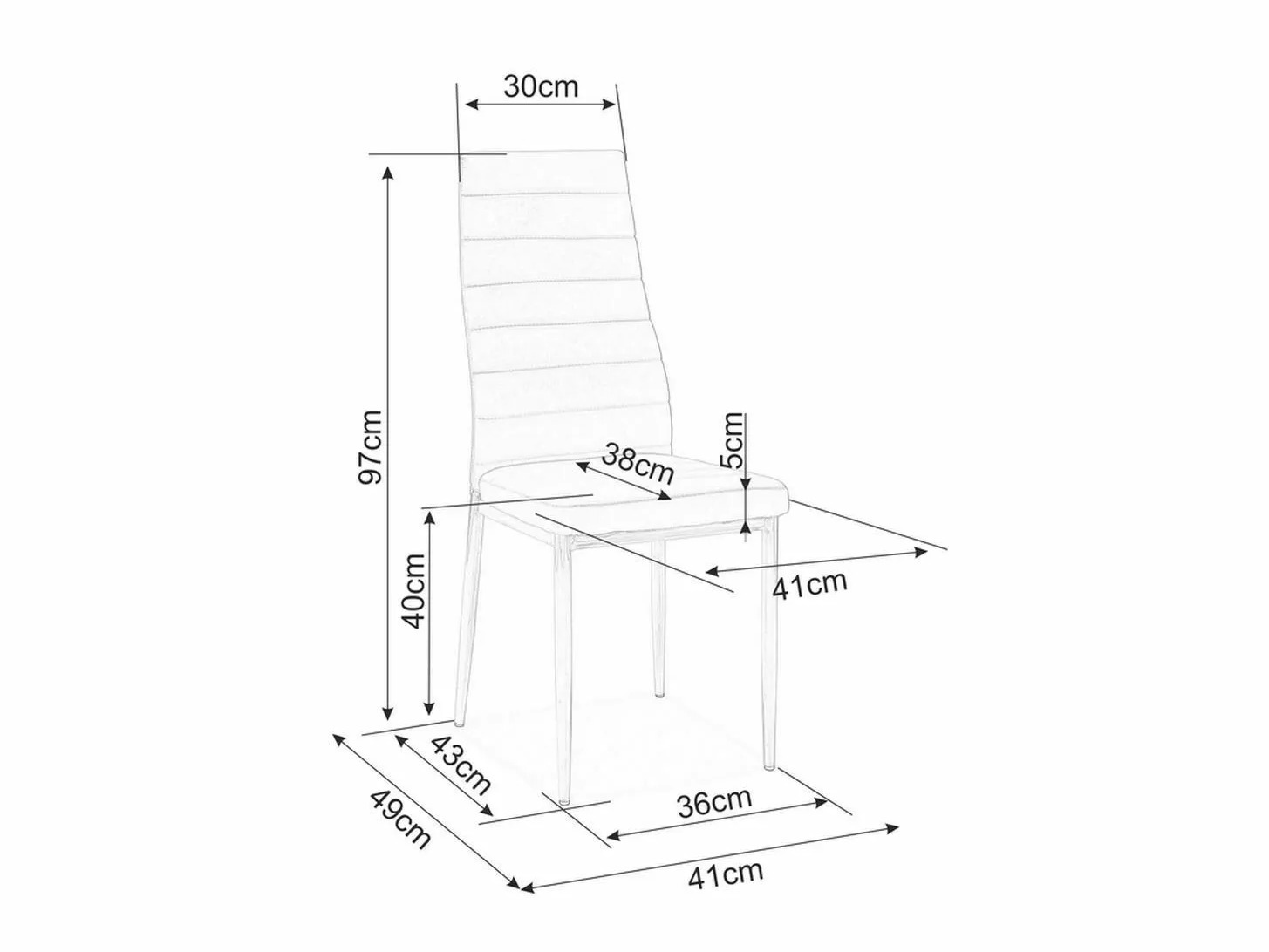 Stol Detroit 821 (Črna)