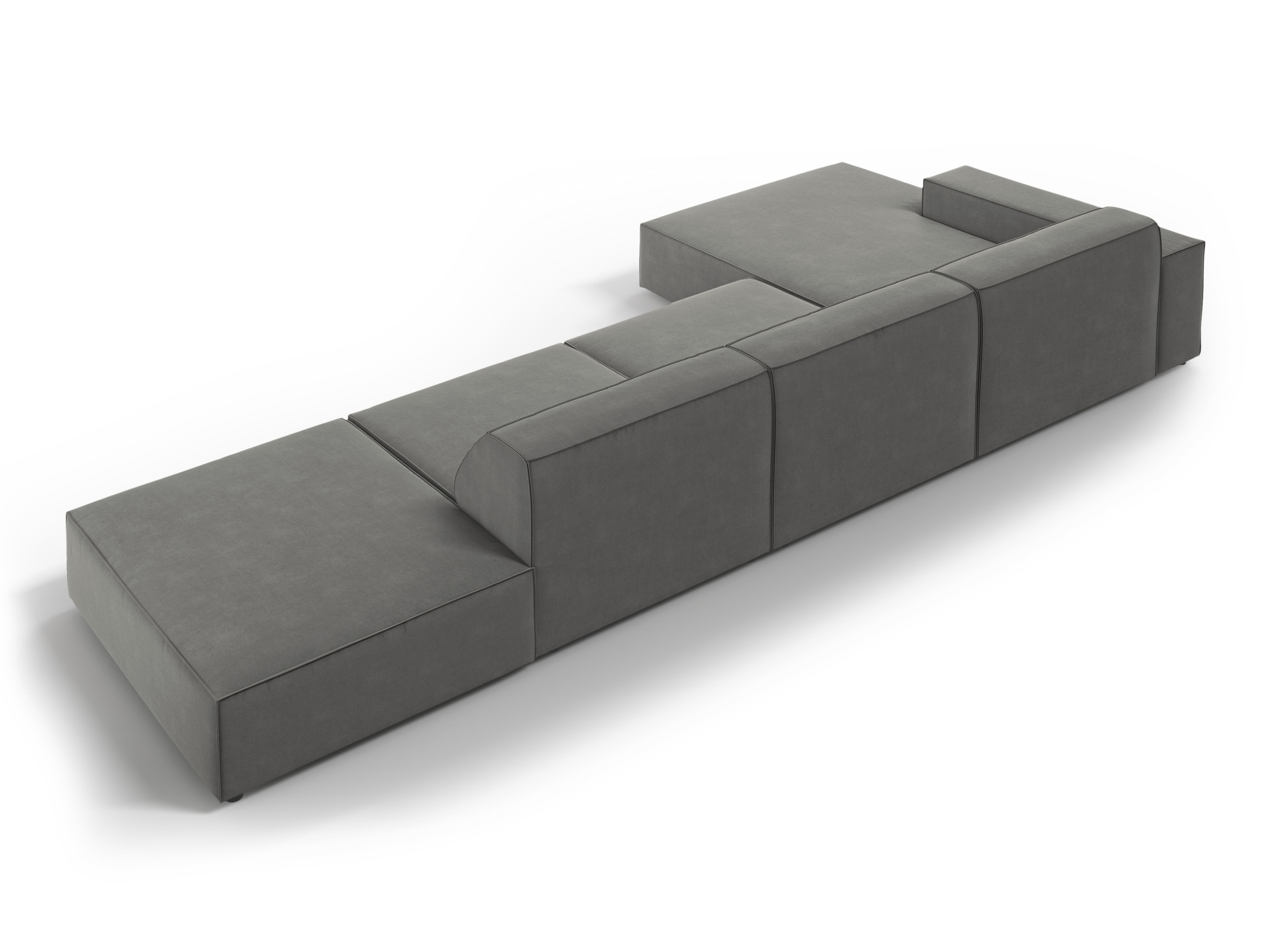 Modularna kotna sedežna garnitura Lomcalu 109 (Bluvel 13)