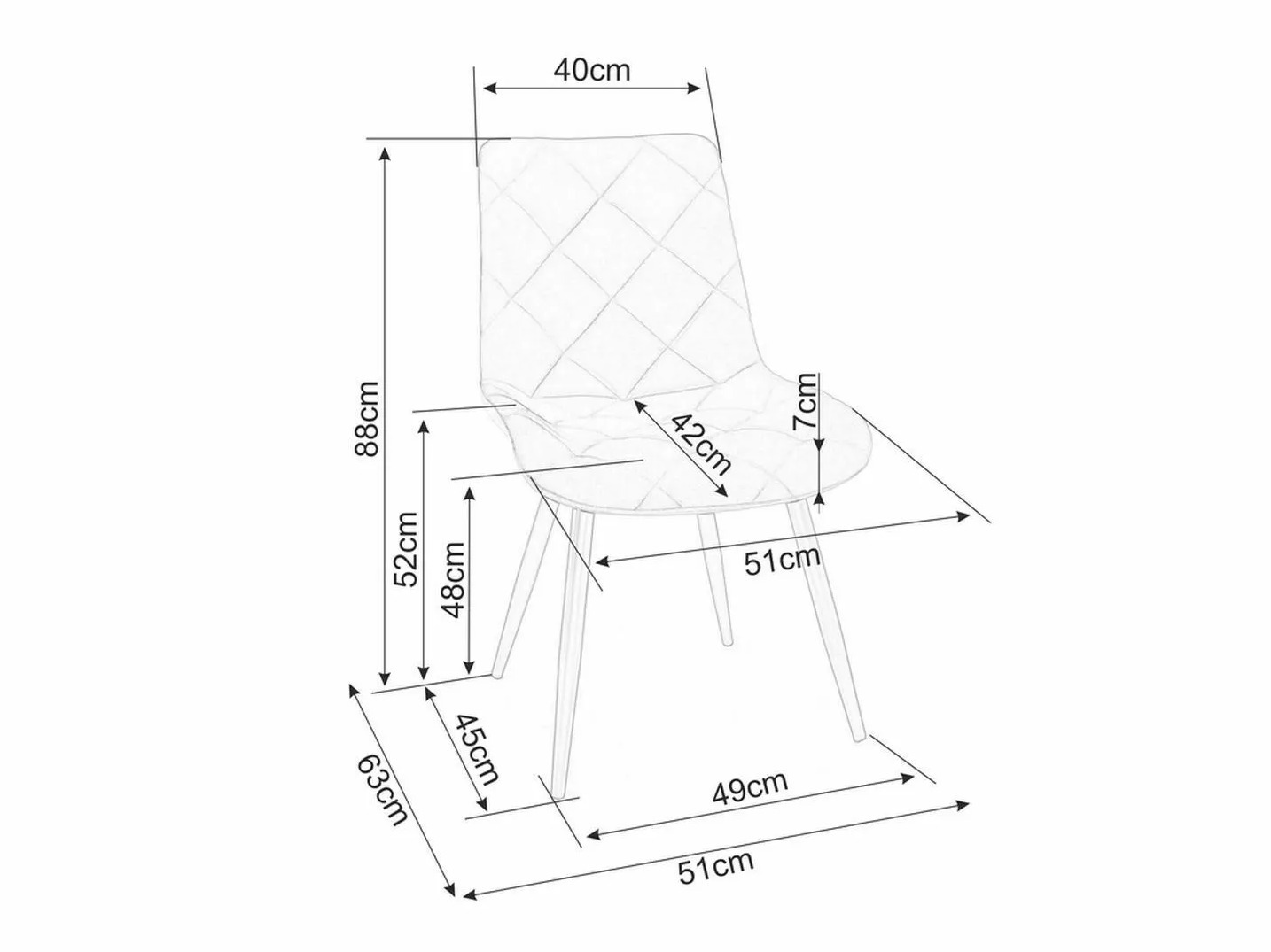 Stol Detroit 836 (Zelena)