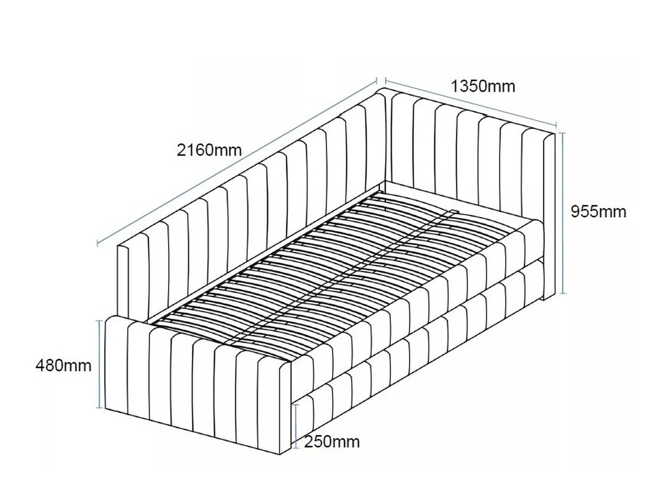 Postelja Detroit 855 (Siva)