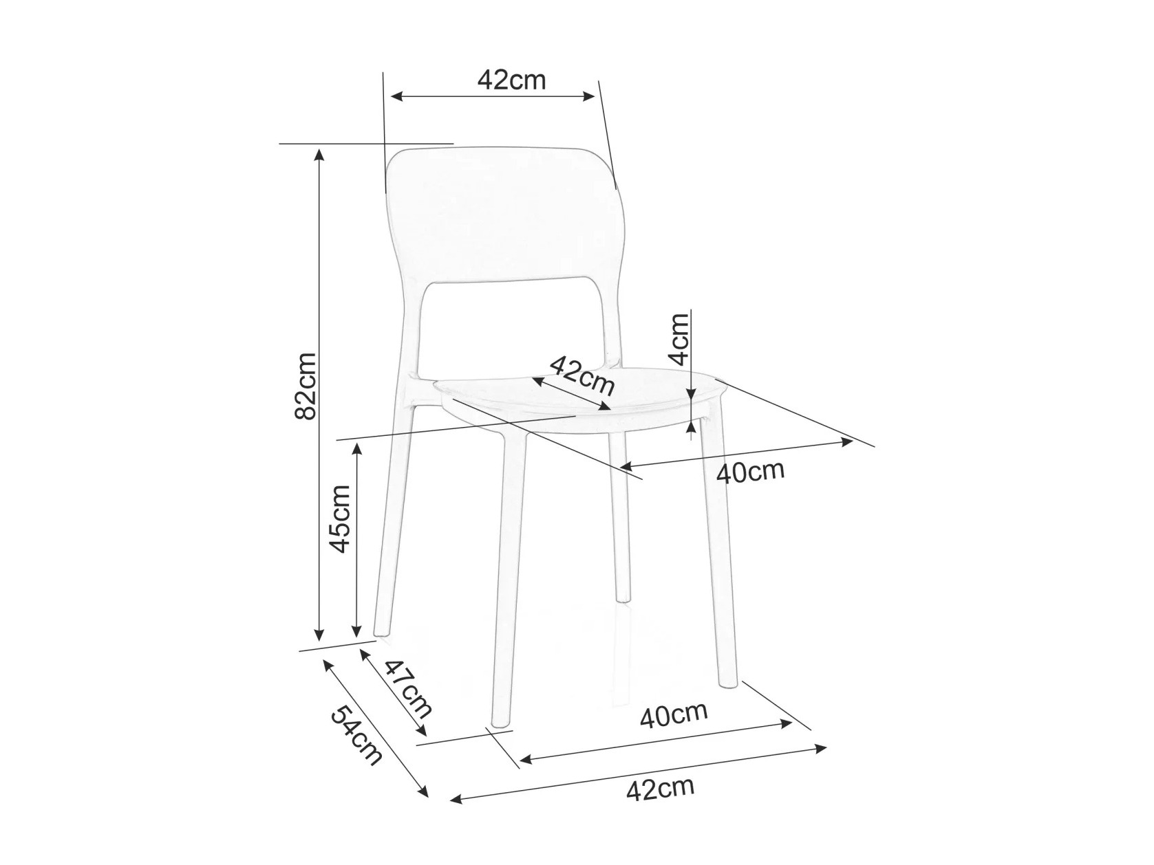 Stol Detroit 851 (Svetlo siva)