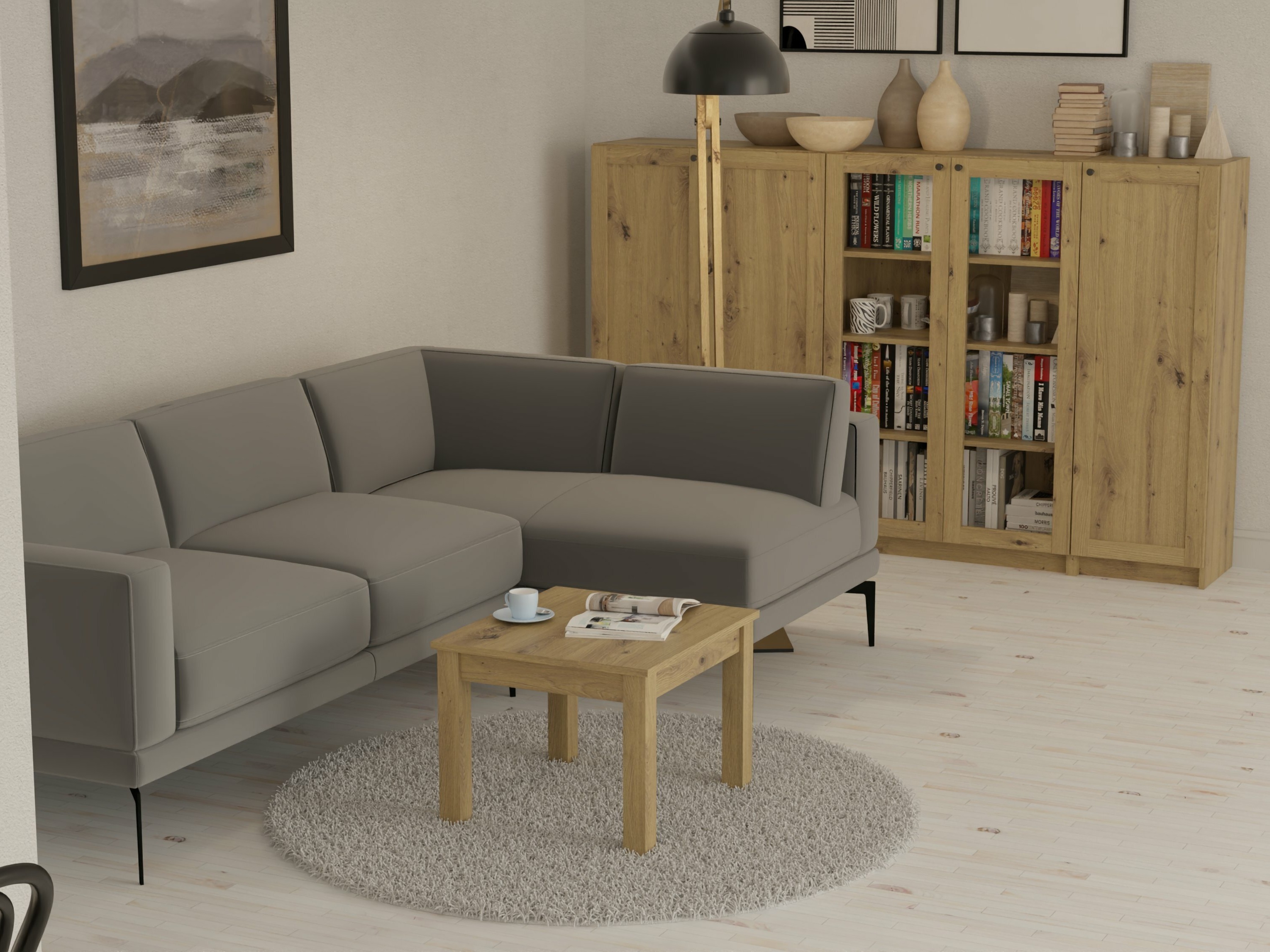 Klubska mizica Bristol 225 (Artisan hrast)