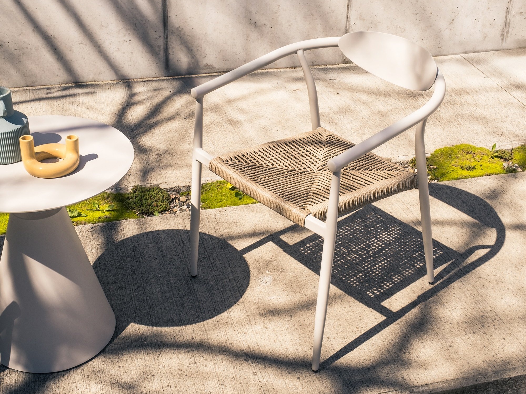 Vrtni stol Burleson 354 (Bež + Svetlo rjava)