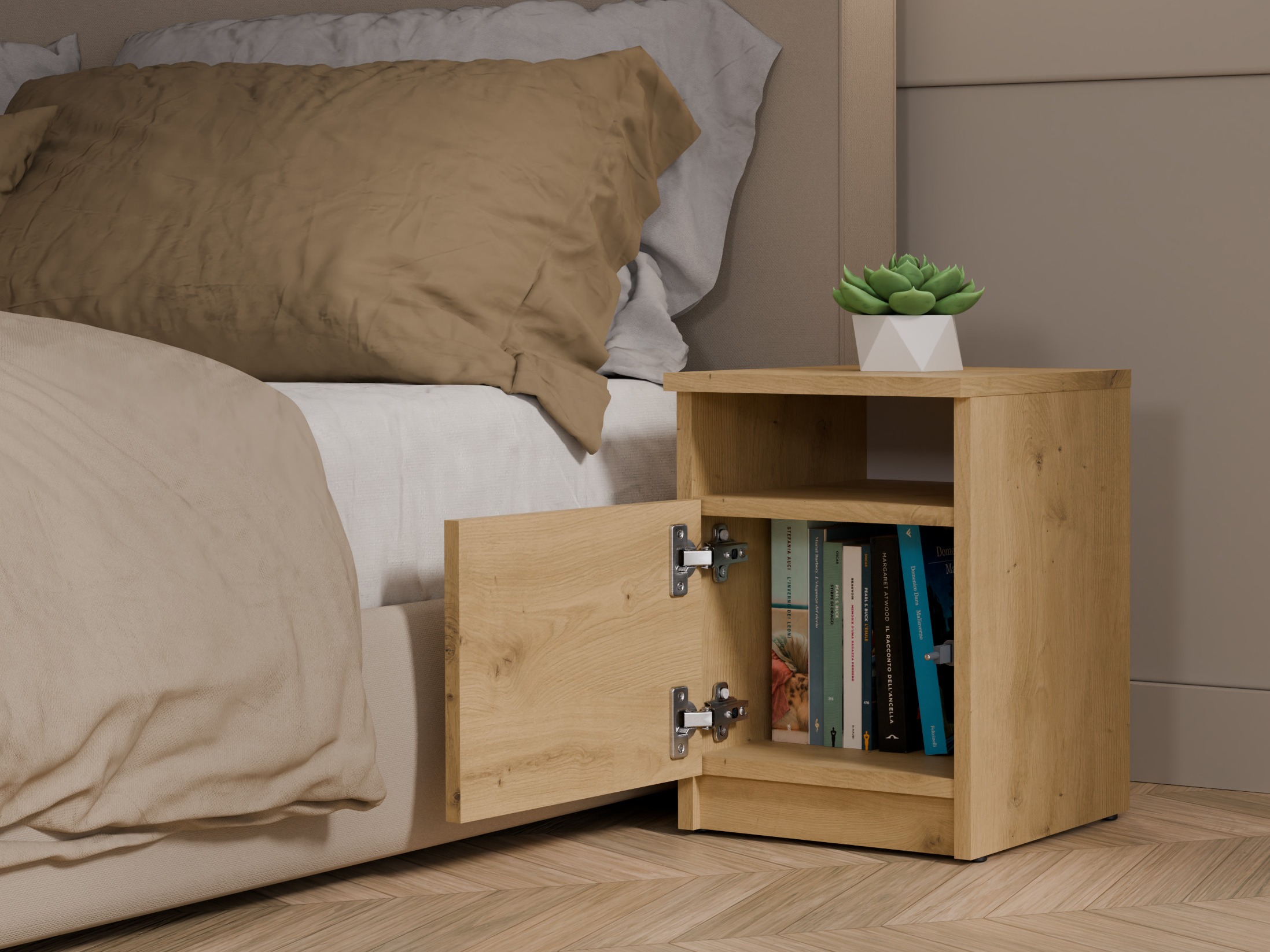 Nočna omarica Mandeville 305 (Artisan hrast)