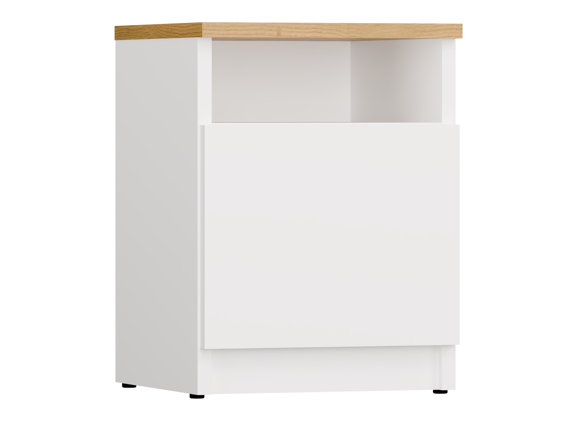 Nočna omarica Mandeville 305 (Bela + Artisan hrast)