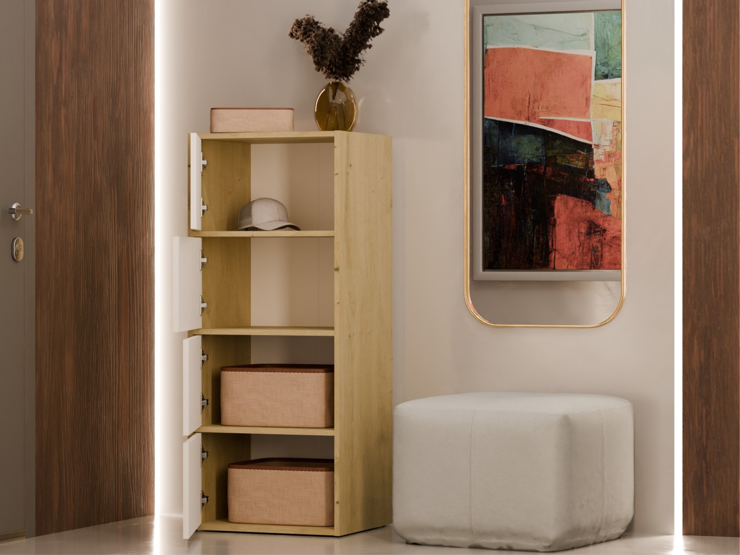 Omarica Mandeville 298 (Bela + Artisan hrast)