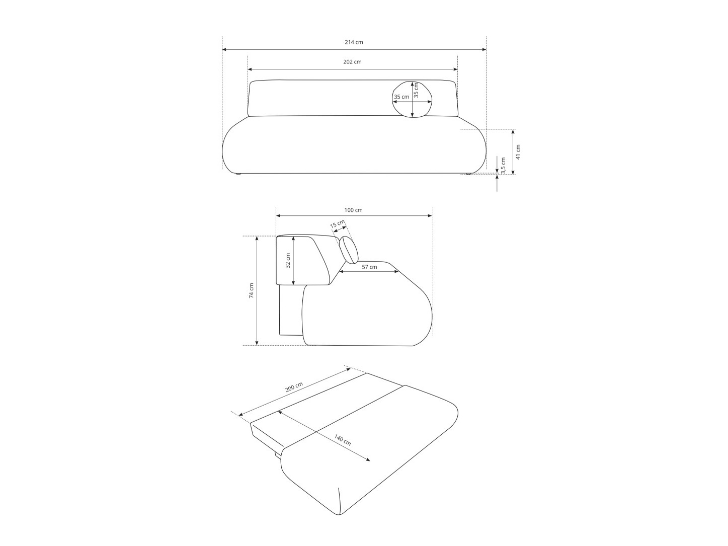 Raztegljiv kavč Kingston 182 (Puente 03)