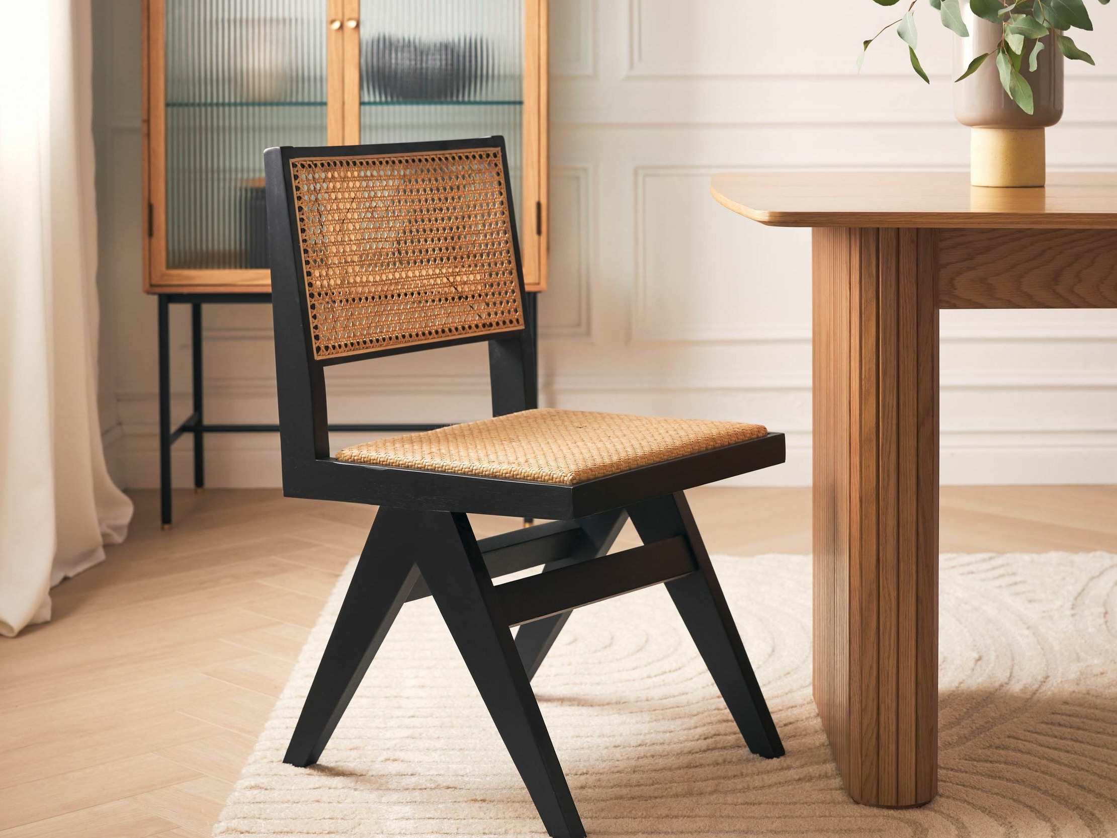 Stol Springfield 256 (Črna + Svetlo rjava)