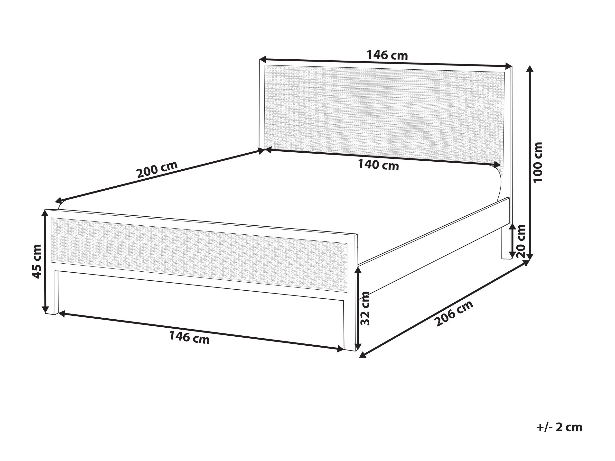 Postelja Berwyn 2751 (Črna)