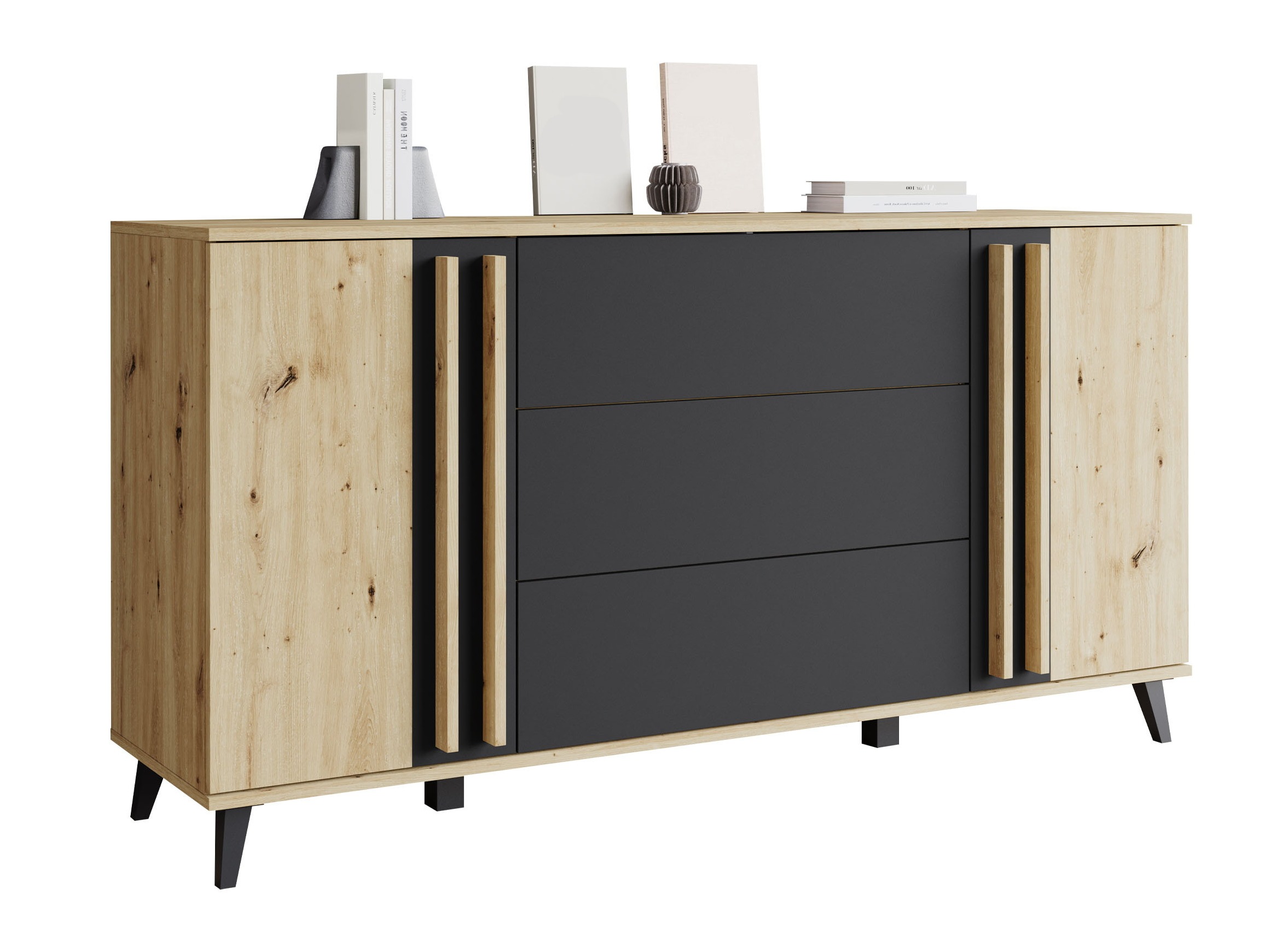 Komoda Temora 100 (Artisan hrast + Grafit)