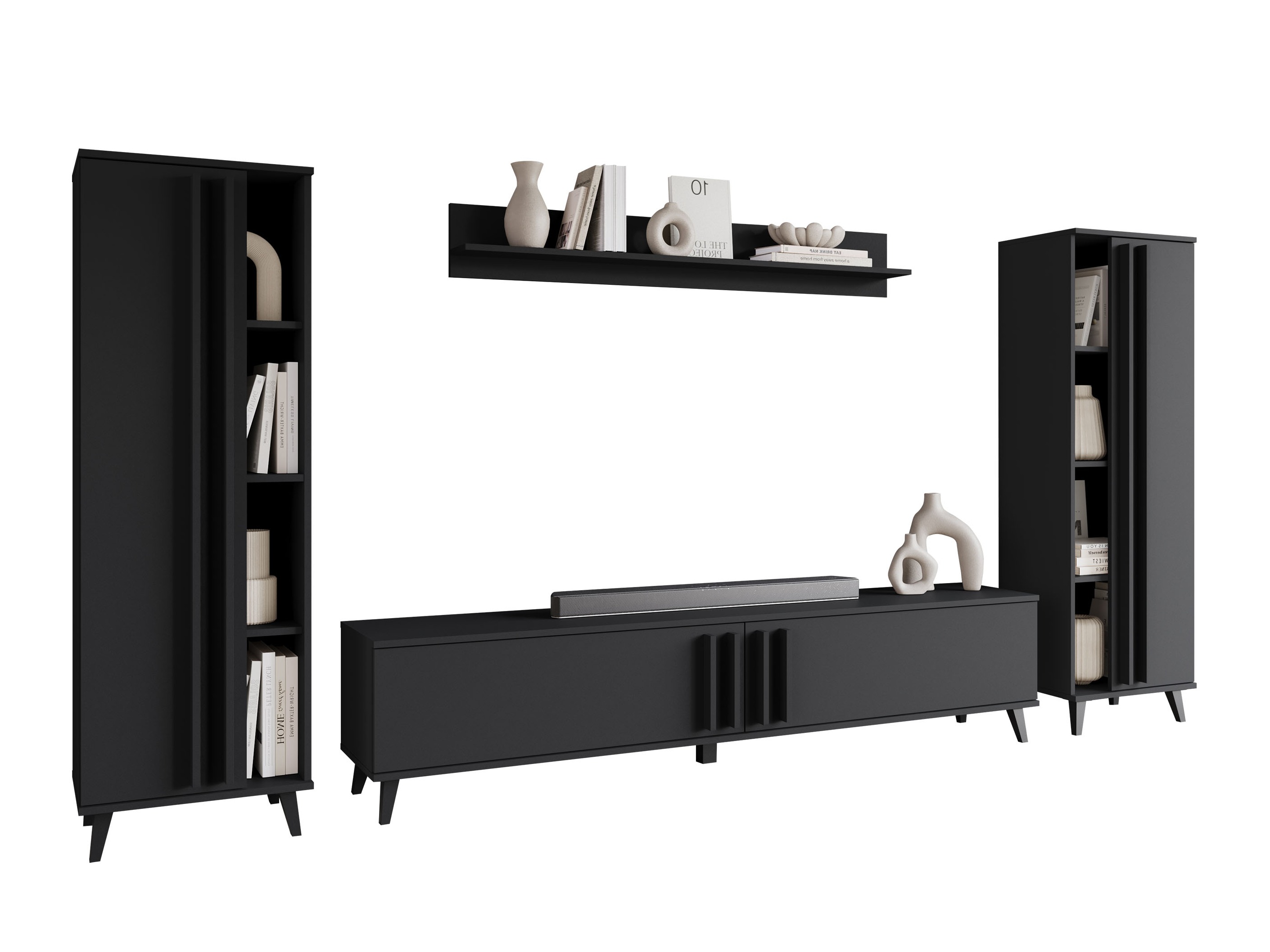 Komplet za dnevno sobo Facetor (Grafit)