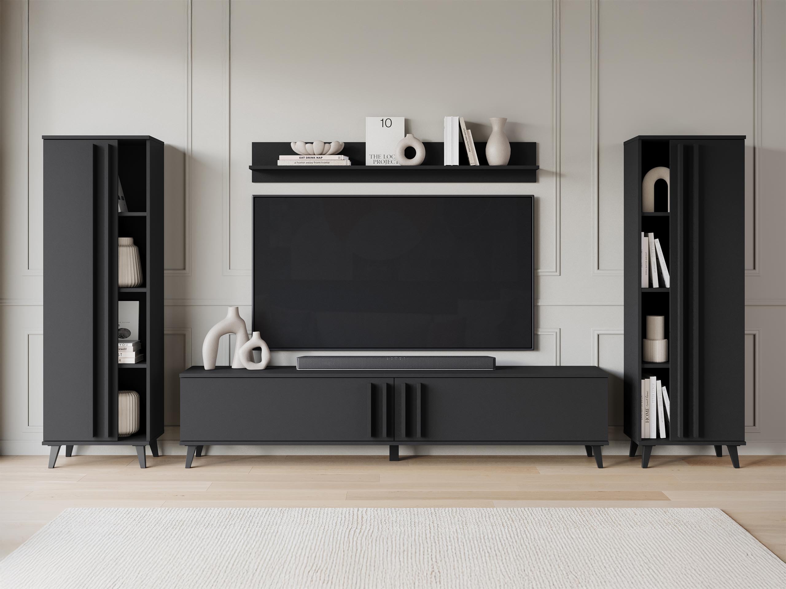 Komplet za dnevno sobo Facetor (Grafit)