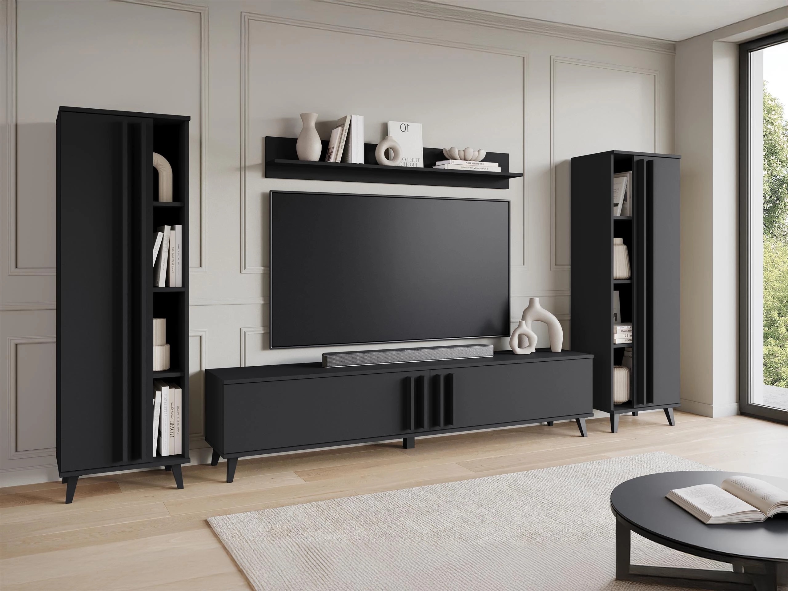 Komplet za dnevno sobo Temora 102 (Grafit)