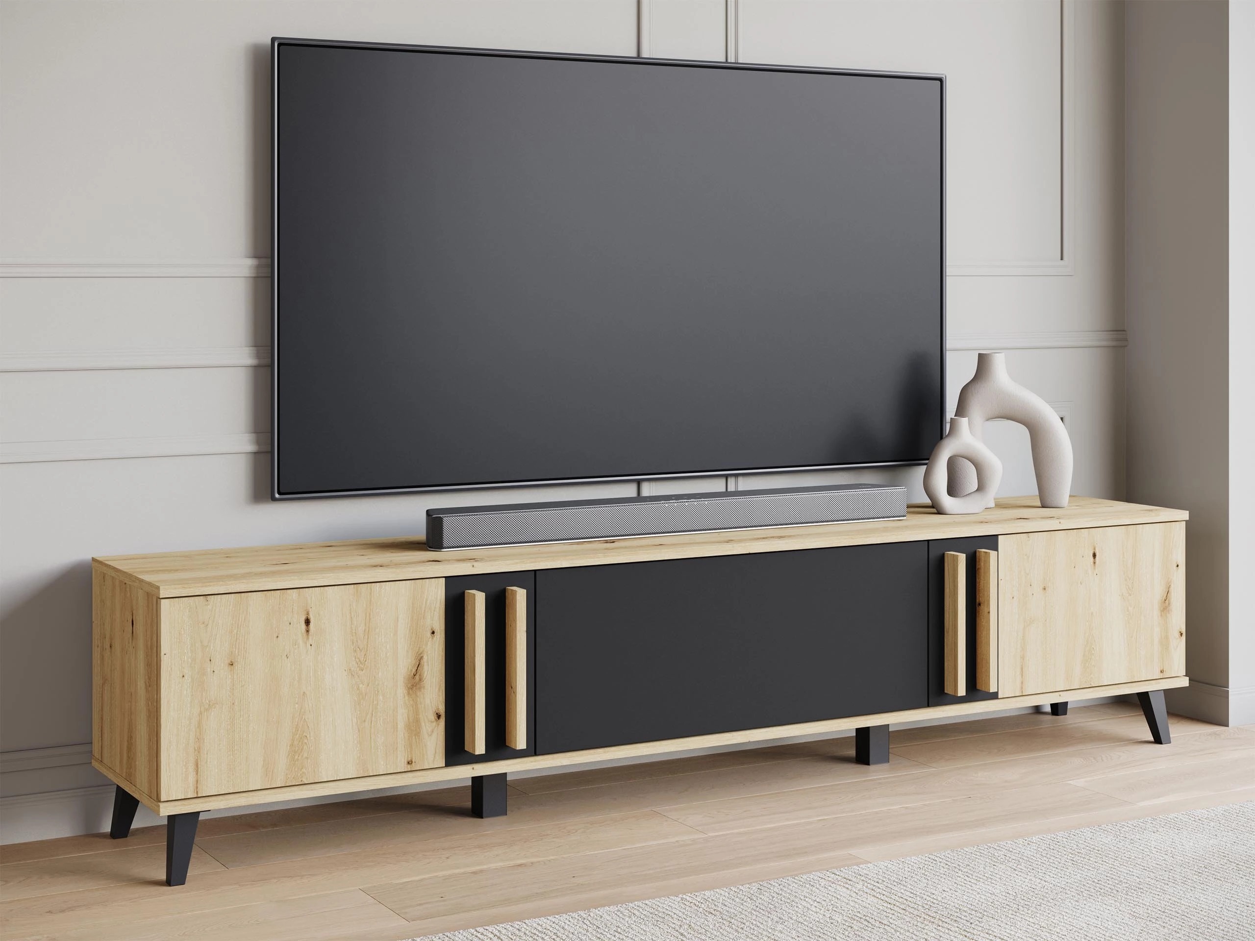 TV-omarica Facetor (Artisan hrast + Grafit)