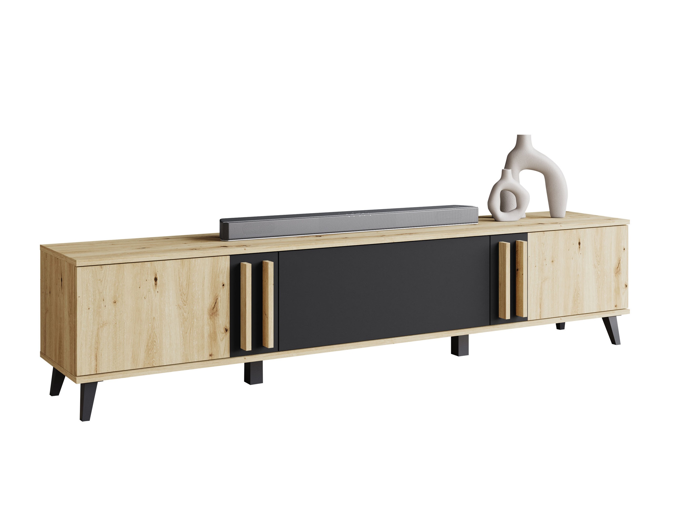 TV-omarica Facetor (Artisan hrast + Grafit)