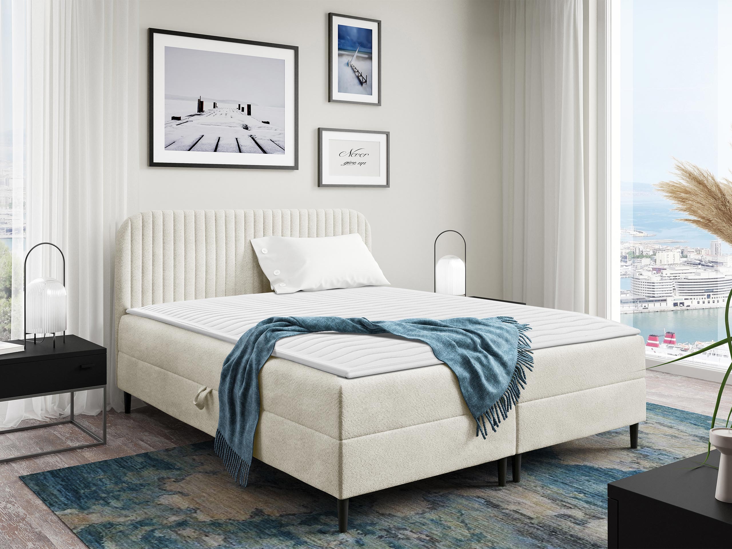 Boxspring postelja Baltimore 200 (Coral 15)