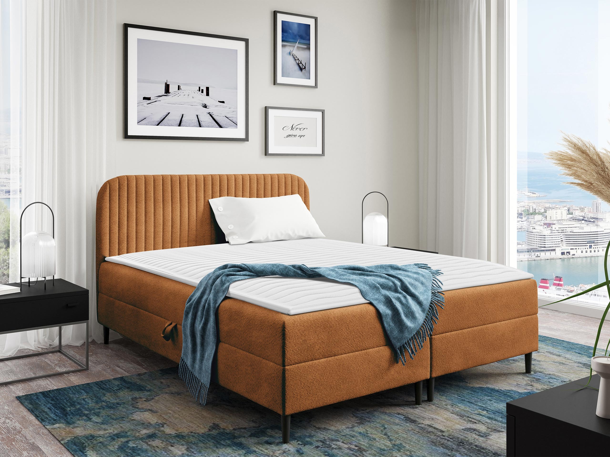 Boxspring postelja Rivus (Coral 35)
