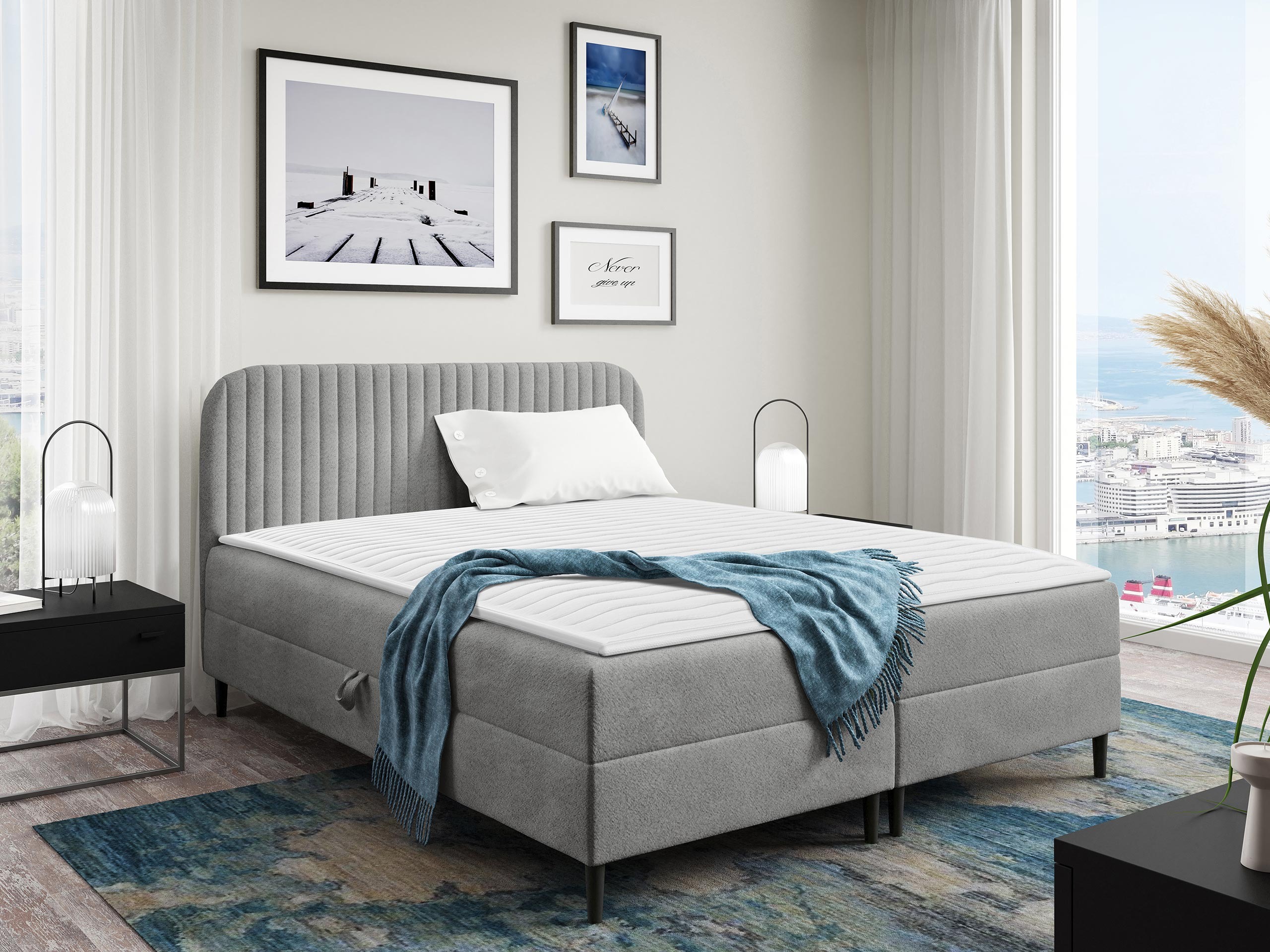 Boxspring postelja Rivus (Coral 75)