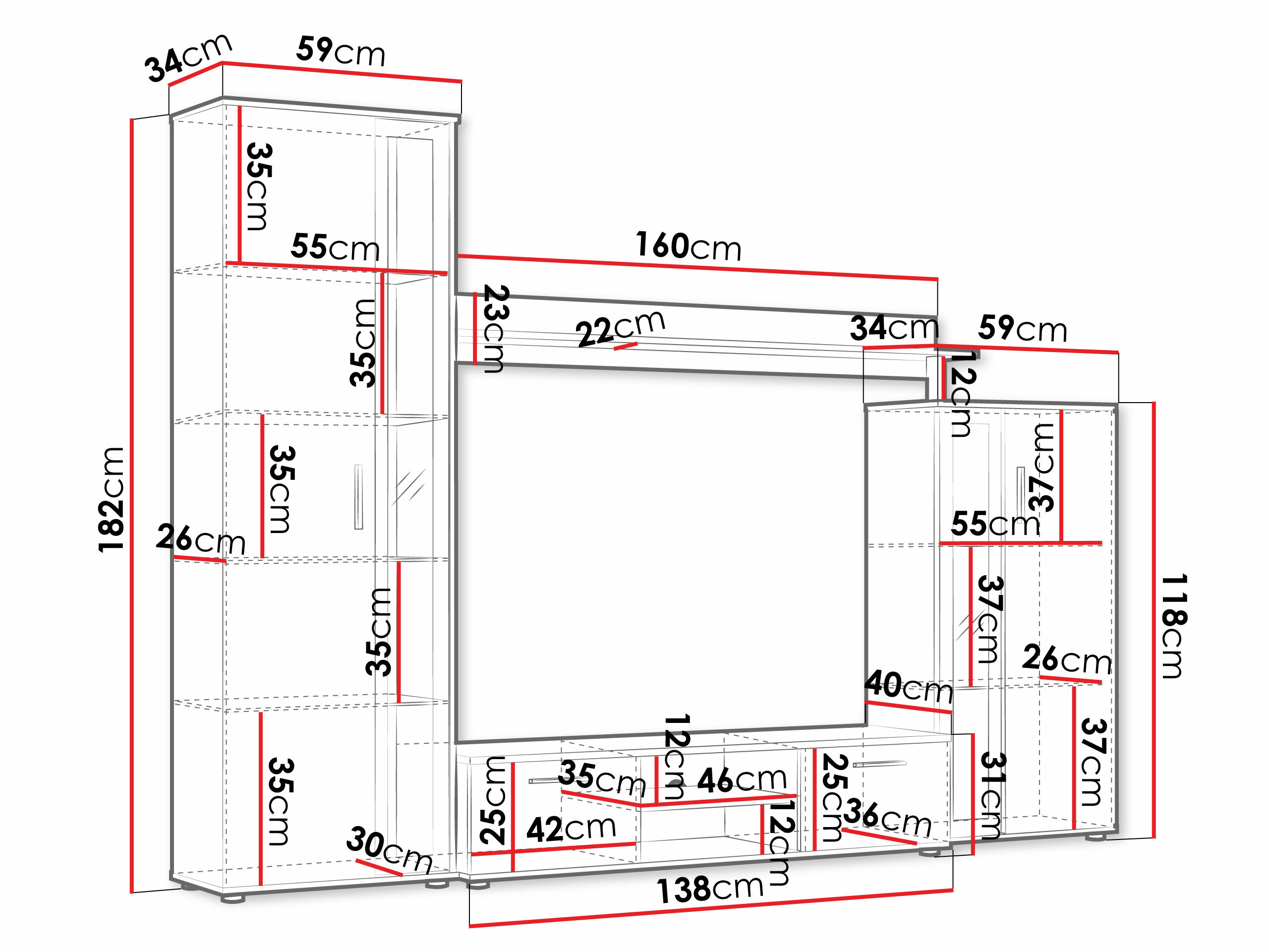 Komplet za dnevno sobo Bristol 202 (Artisan hrast)