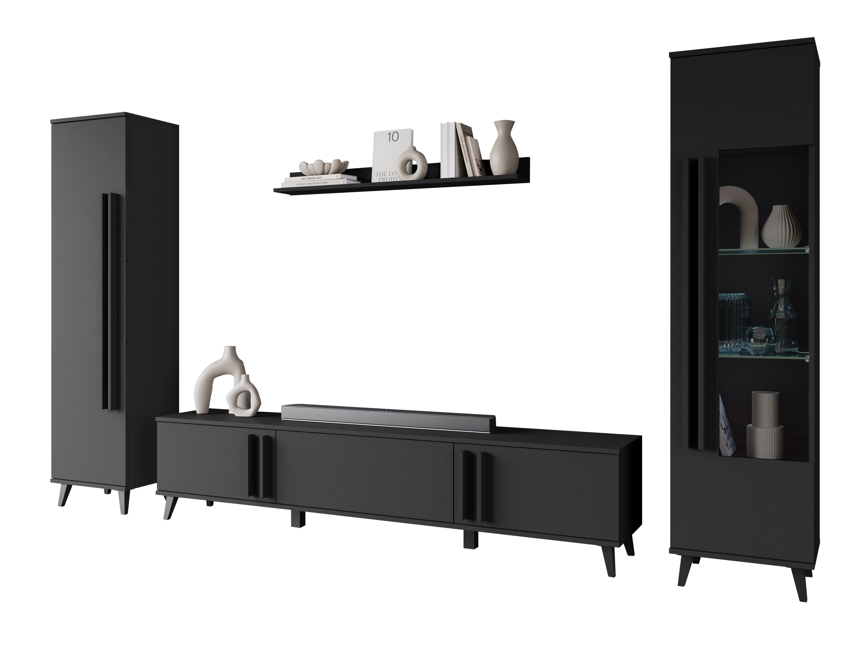 Komplet za dnevno sobo Facetor II (Grafit)