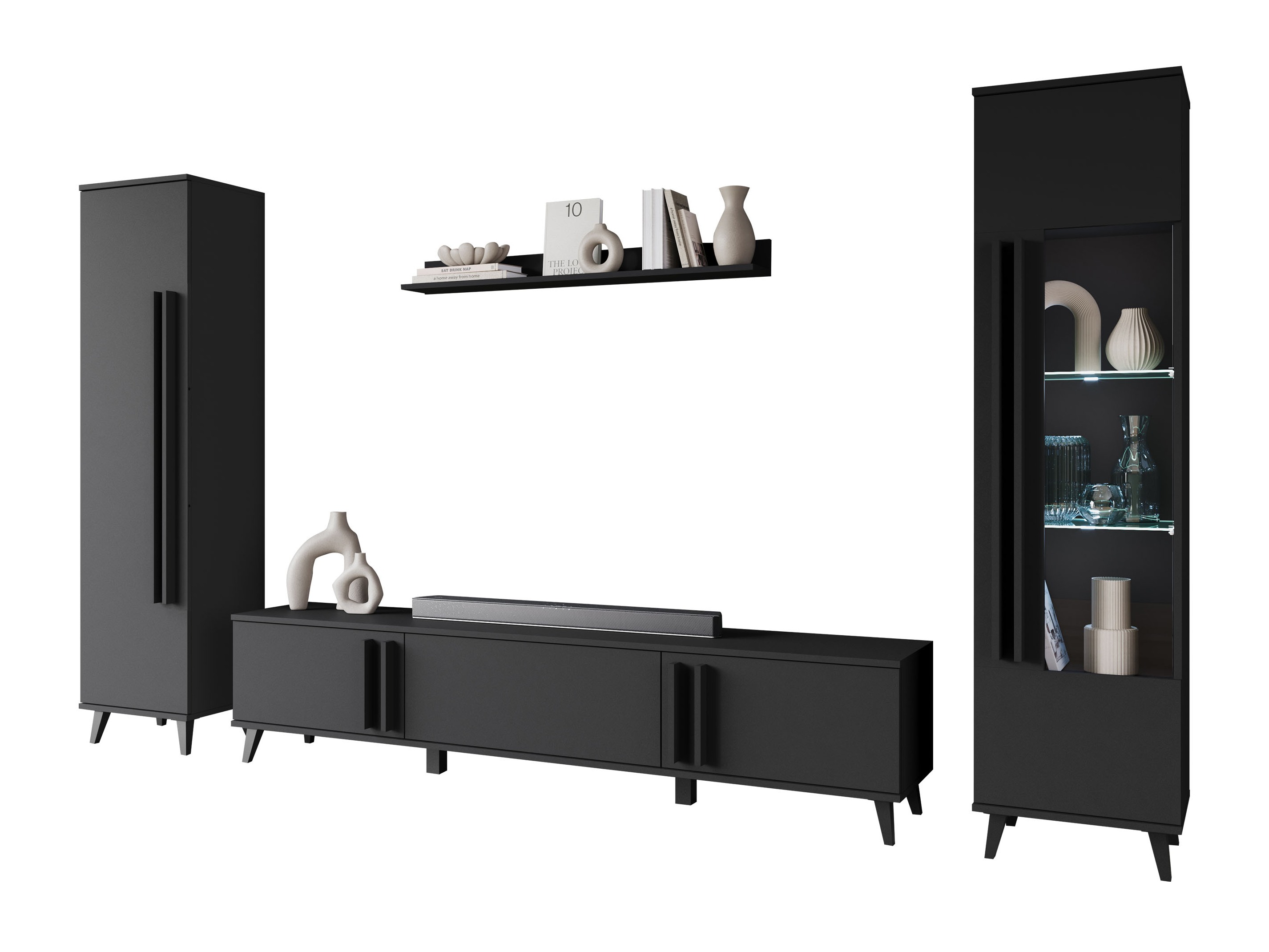 Komplet za dnevno sobo Facetor II (Grafit)