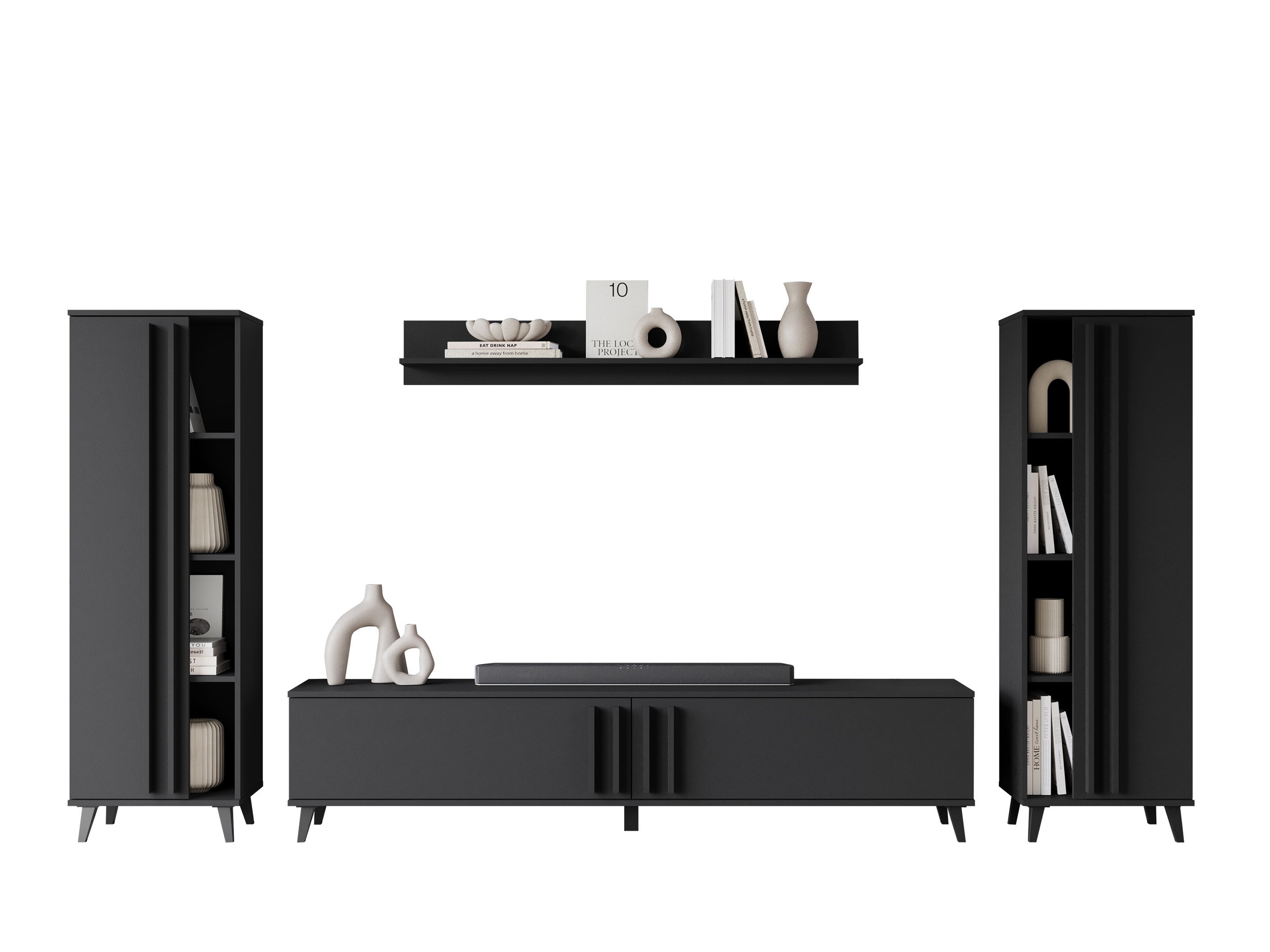 Komplet za dnevno sobo Temora 102 (Grafit)