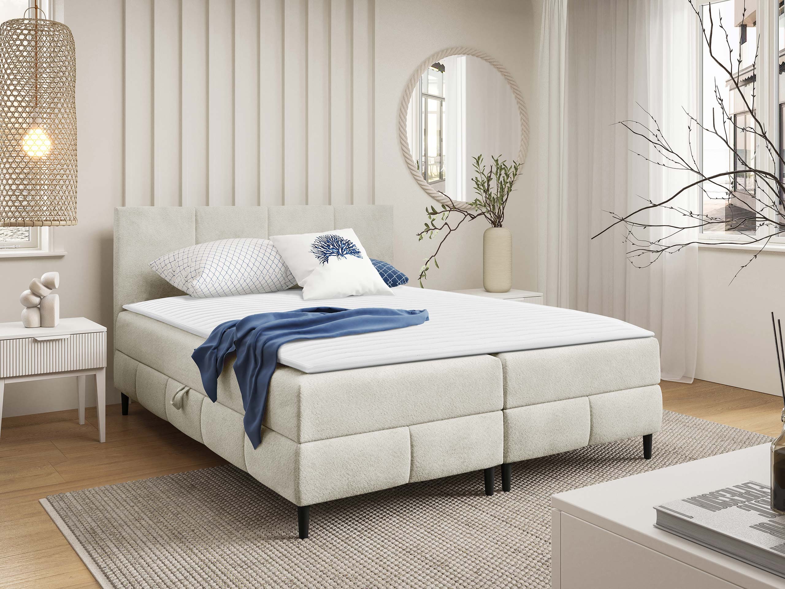 Boxspring postelja Rivus I (Coral 15)