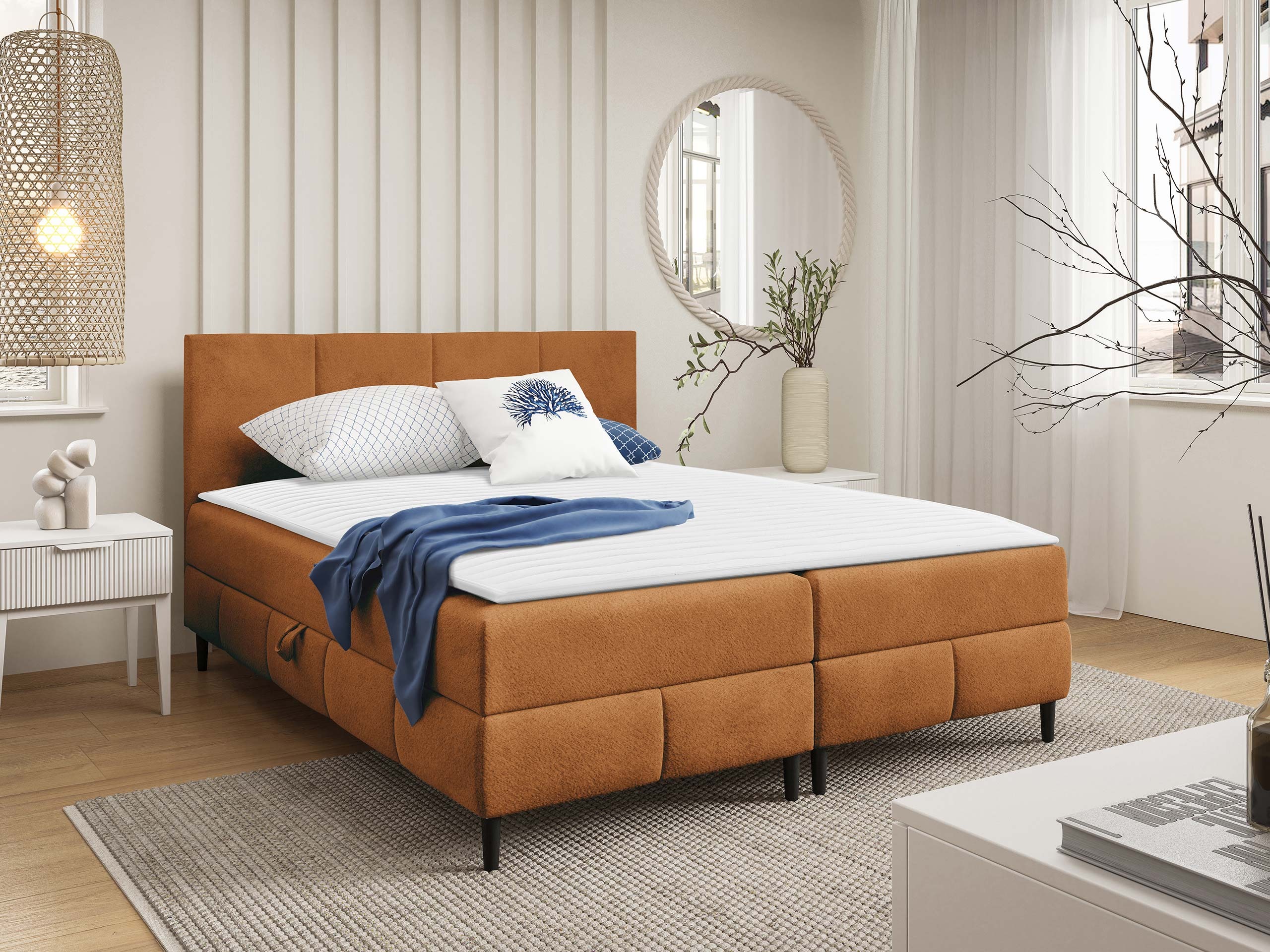 Boxspring postelja Rivus I (Coral 35)