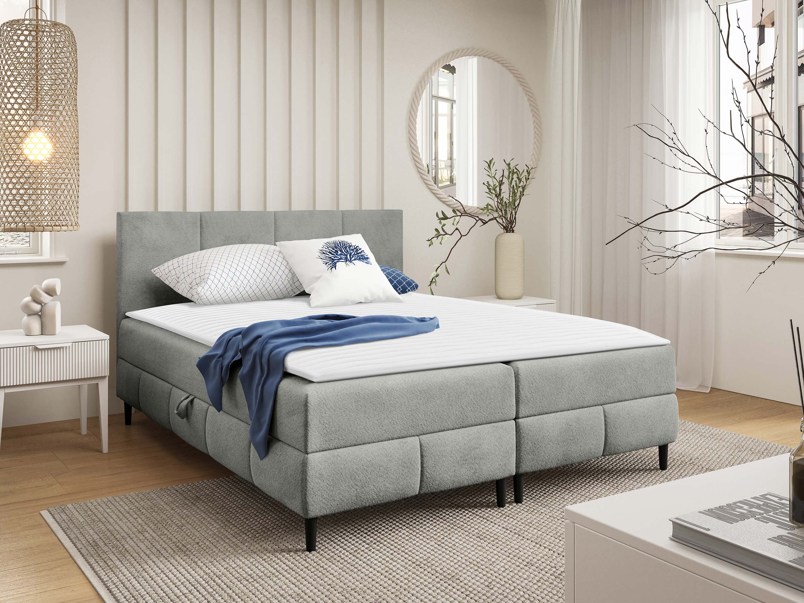 Boxspring postelja Rivus I (Coral 75)