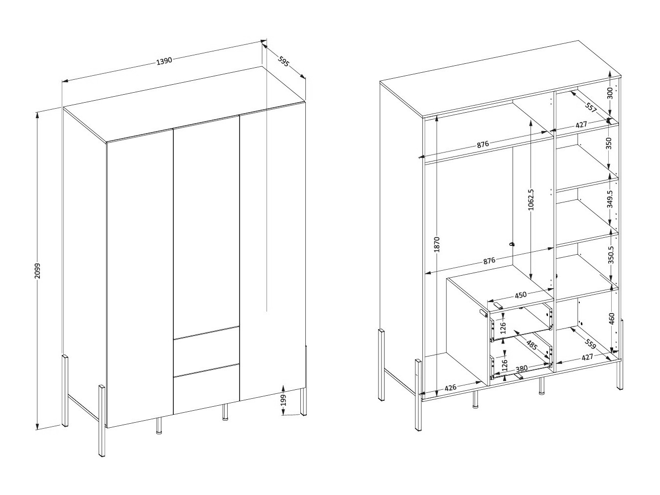 Garderobna omara Etsore 108