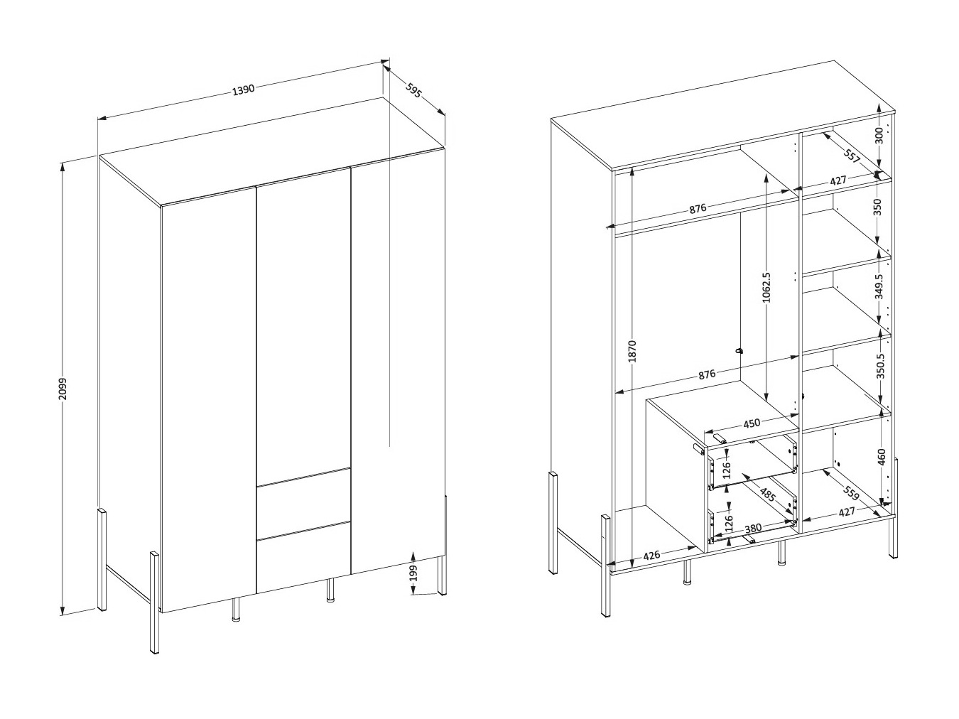Komplet spalnic Etsore 114