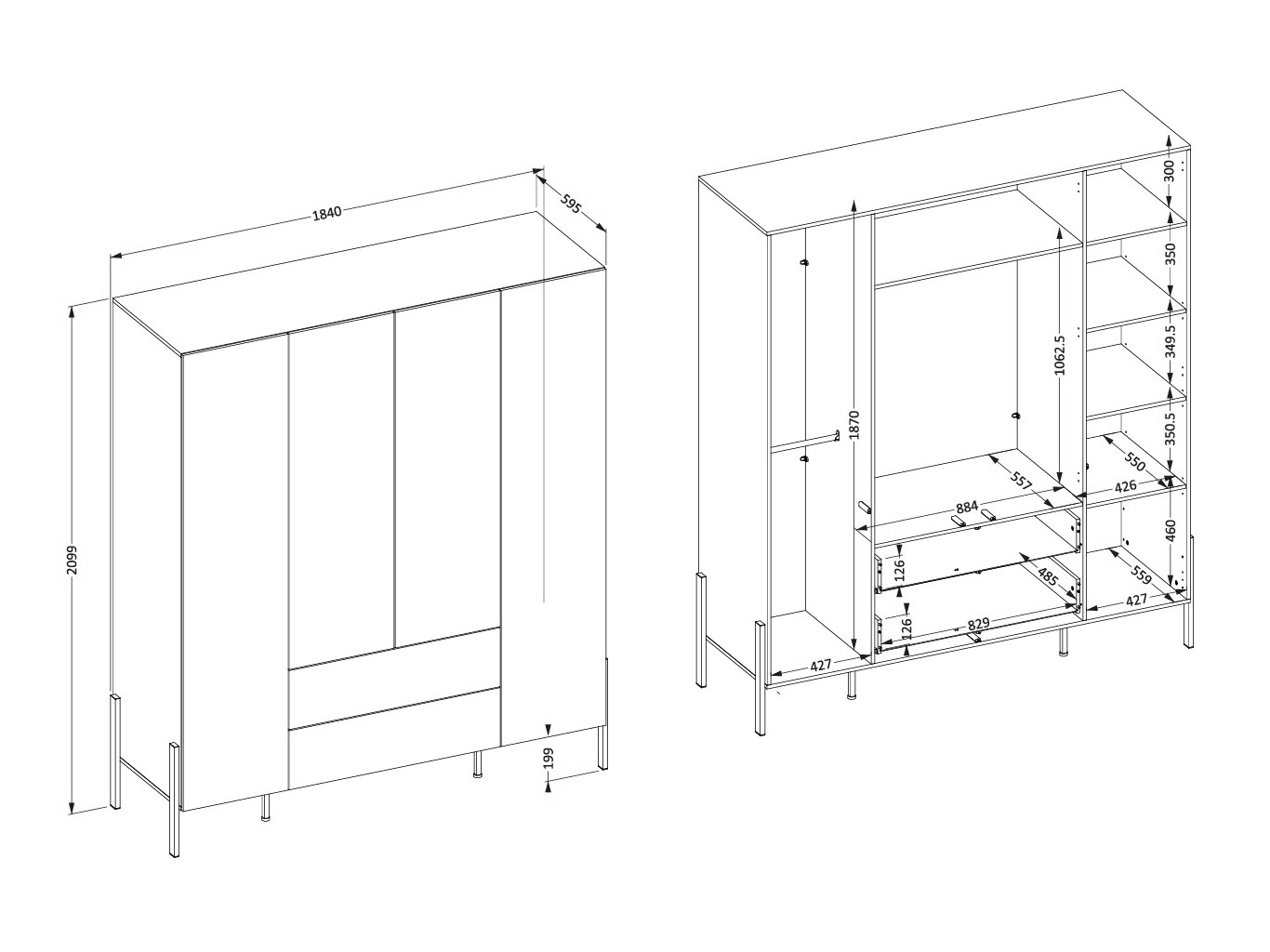 Komplet spalnic Etsore 115