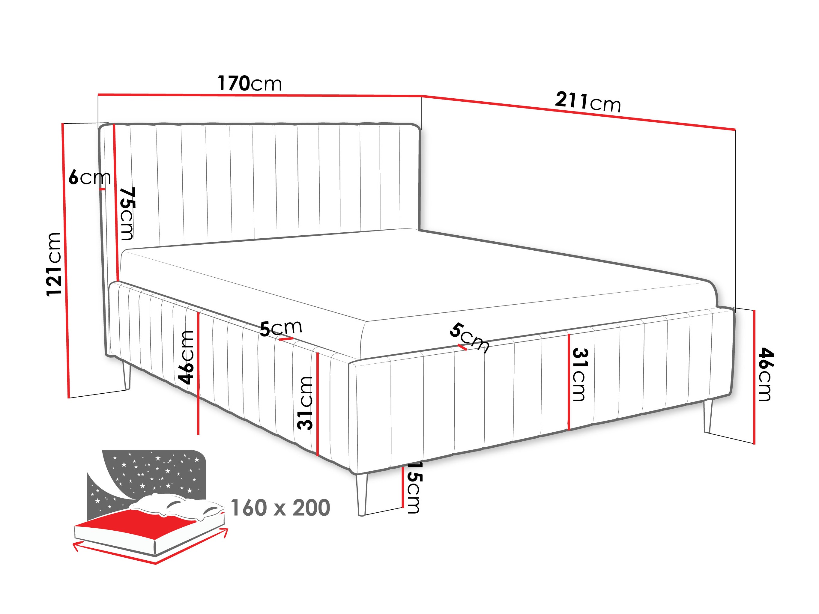 Postelja Baltimore 203 (Fresh 1)
