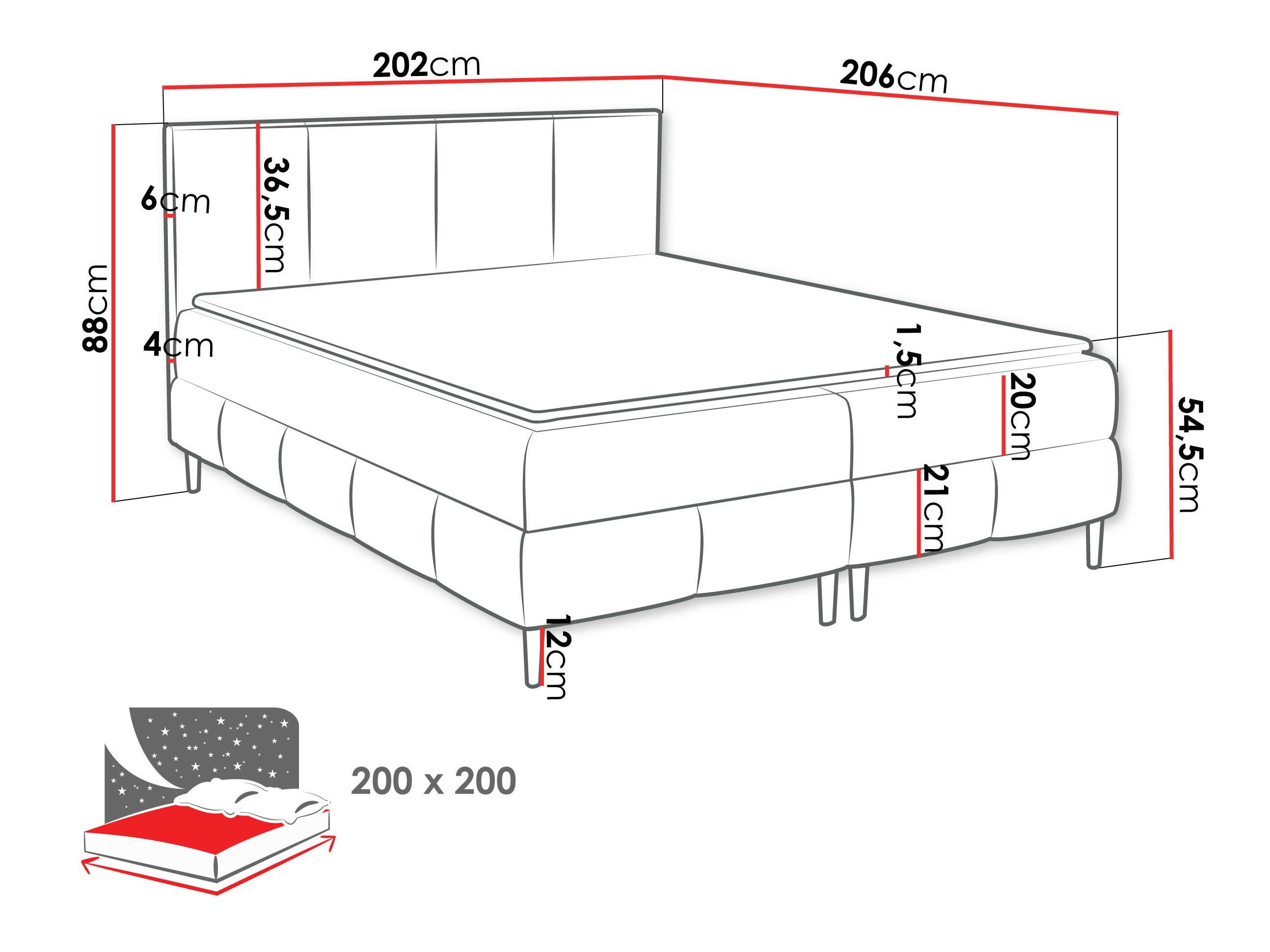 Boxspring postelja Rivus I (Coral 10)