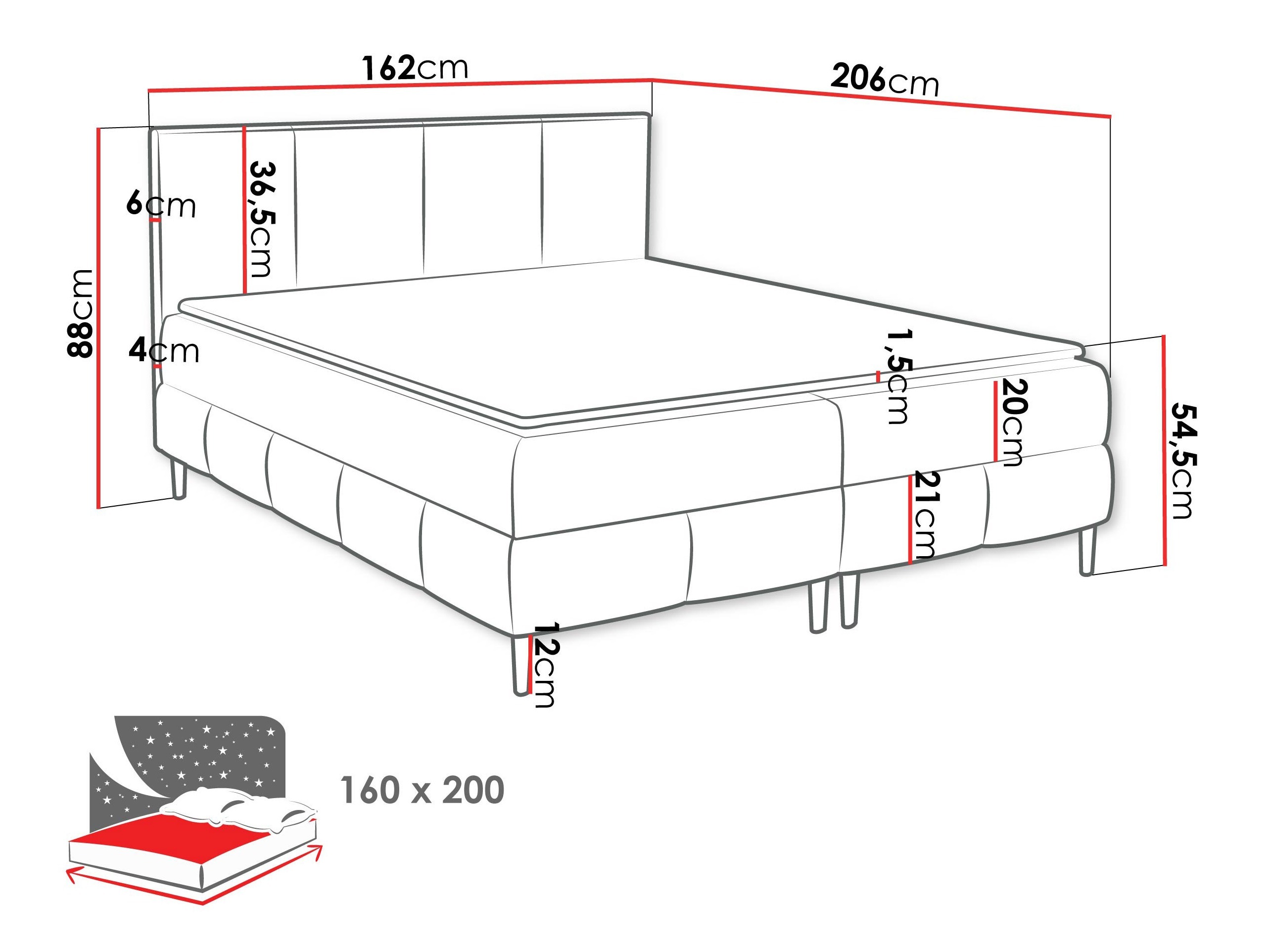 Boxspring postelja Rivus I (Coral 60)