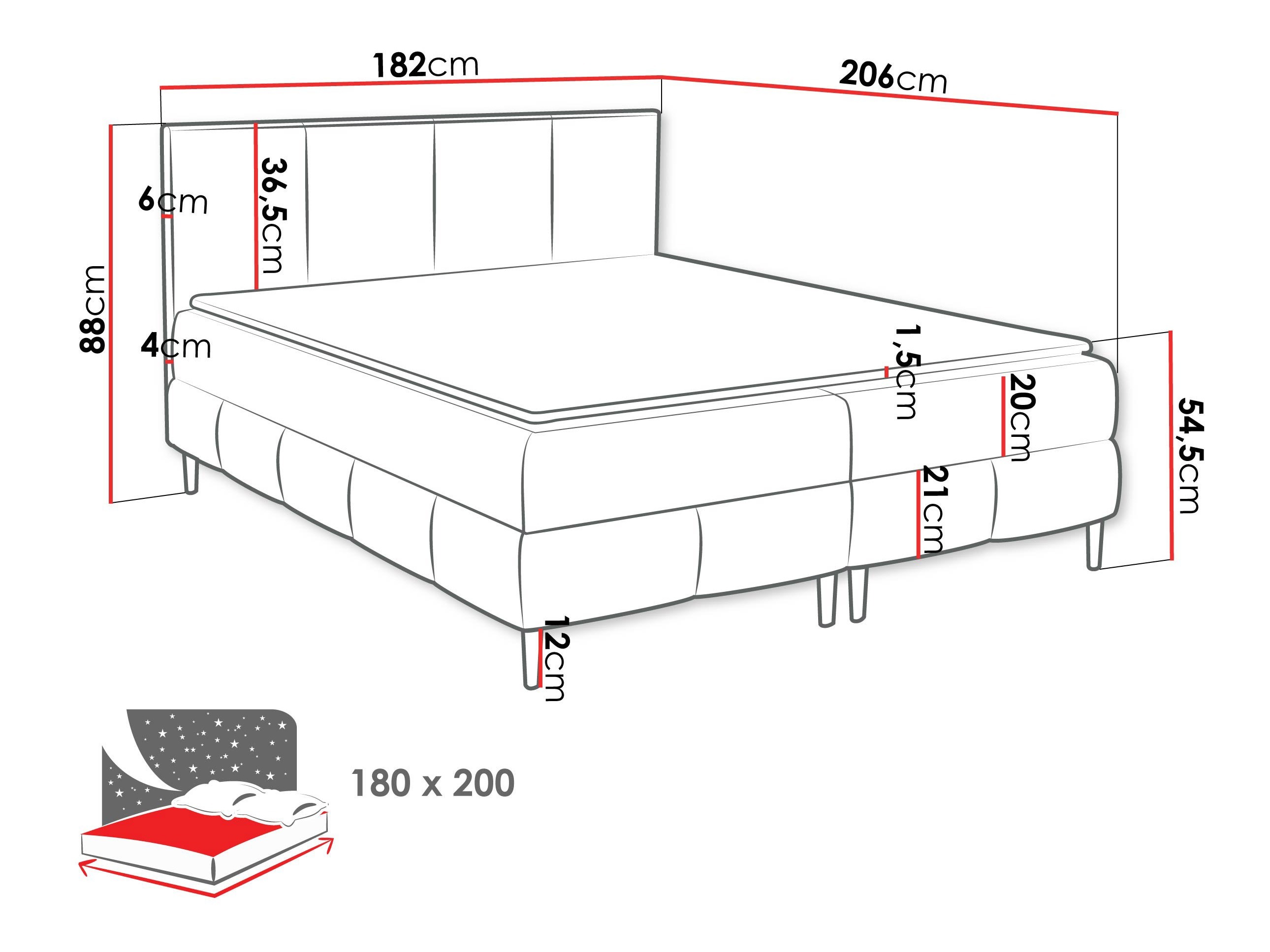 Boxspring postelja Rivus I (Coral 60)