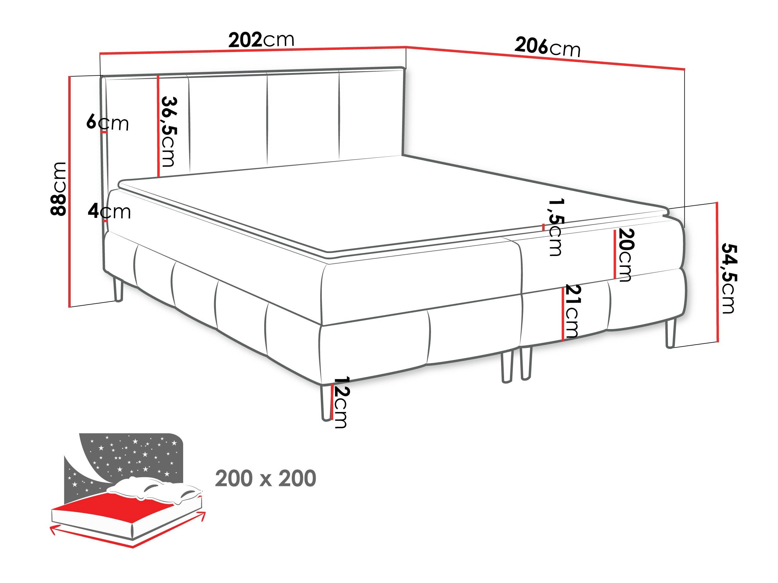Boxspring postelja Rivus I (Coral 60)
