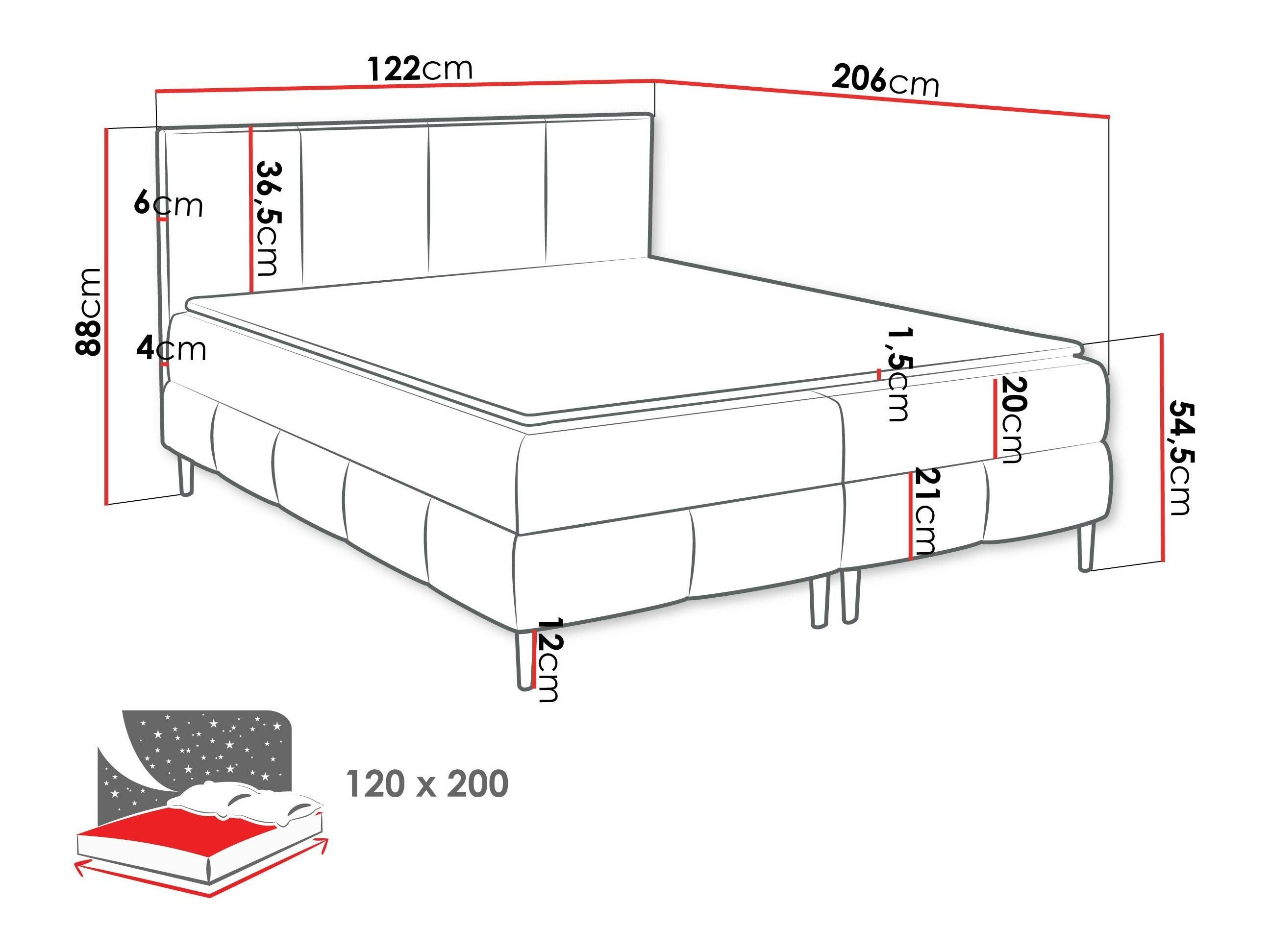 Boxspring postelja Rivus I (Coral 75)