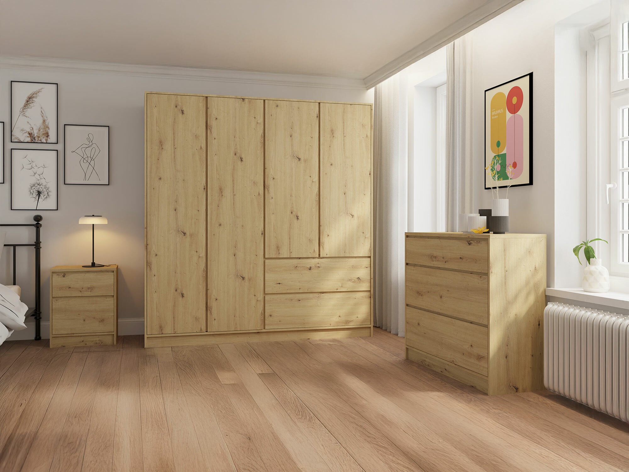 Komoda Mervese 102 (Artisan hrast)