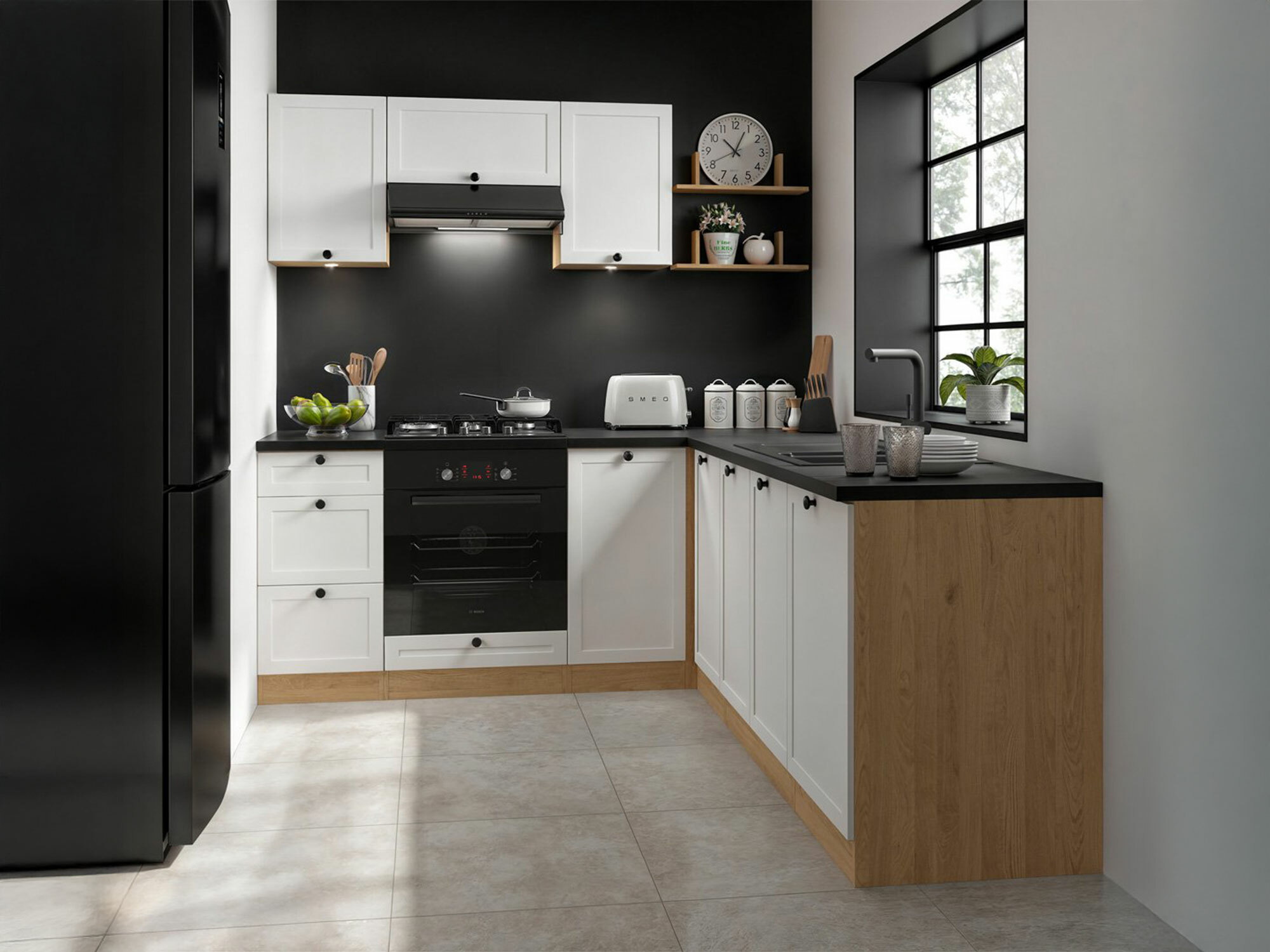 Modularna omarica za vgradne aparate Classic White Oak 107
