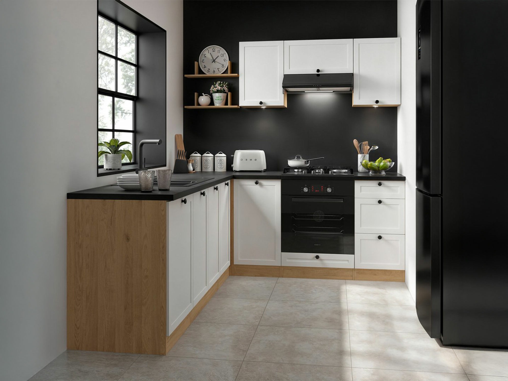 Modularni kuhinjski komplet Classic White Oak 120